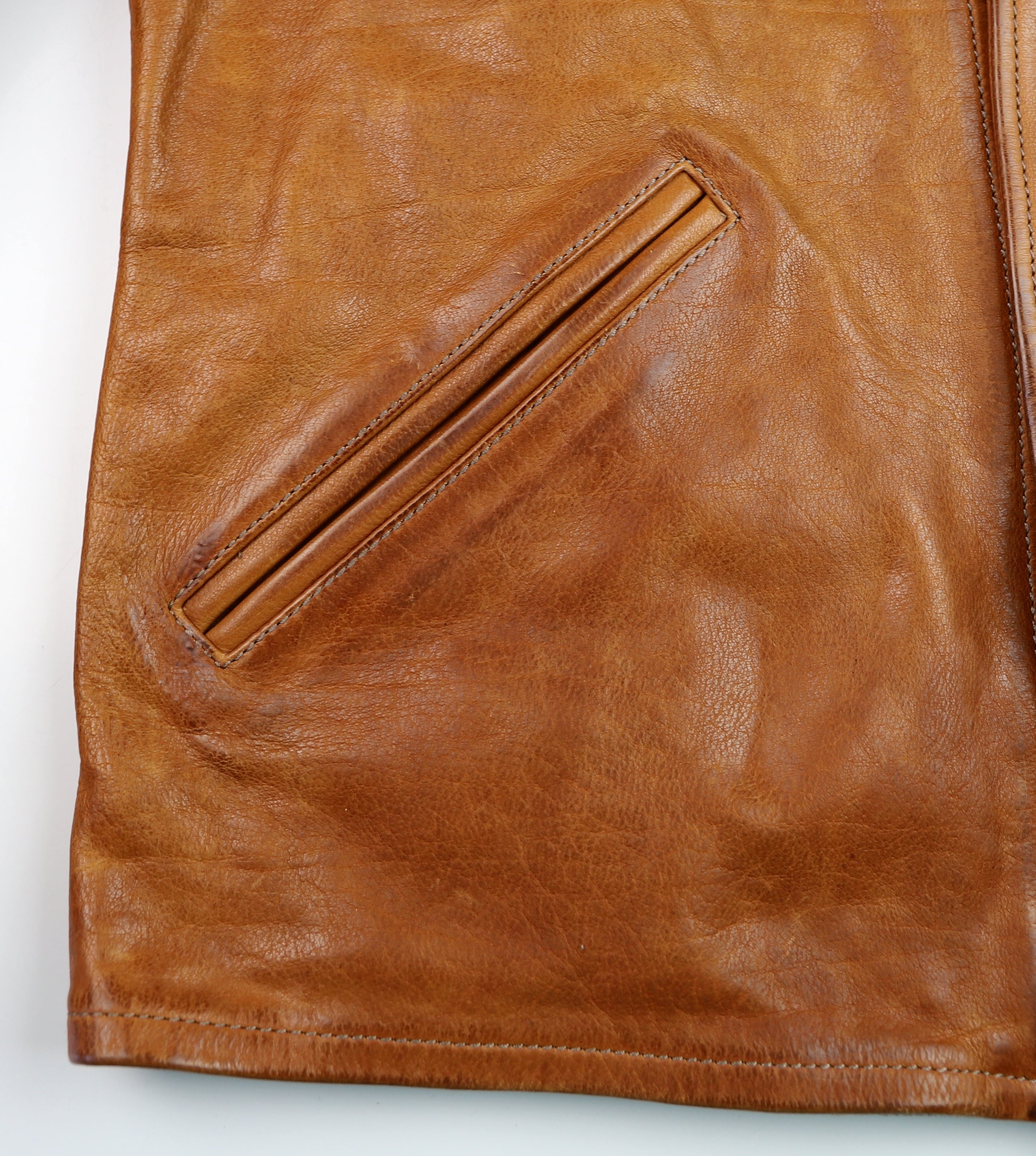 Thedi Hektor Half Belt, size Large, Cognac Buffalo