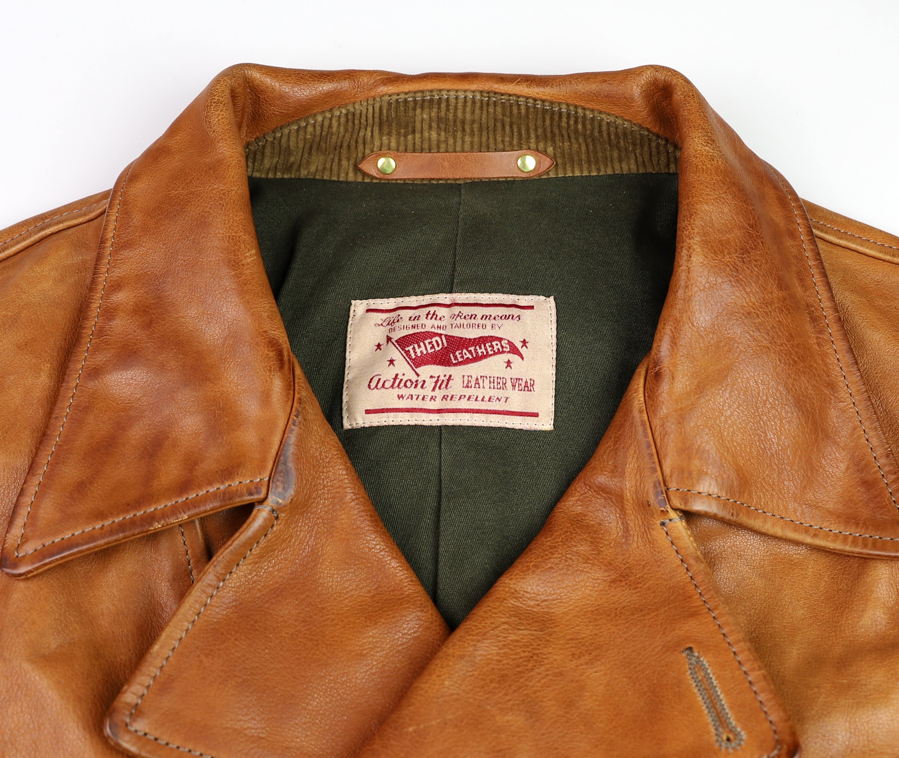 Thedi Hektor Half Belt, size Large, Cognac Buffalo