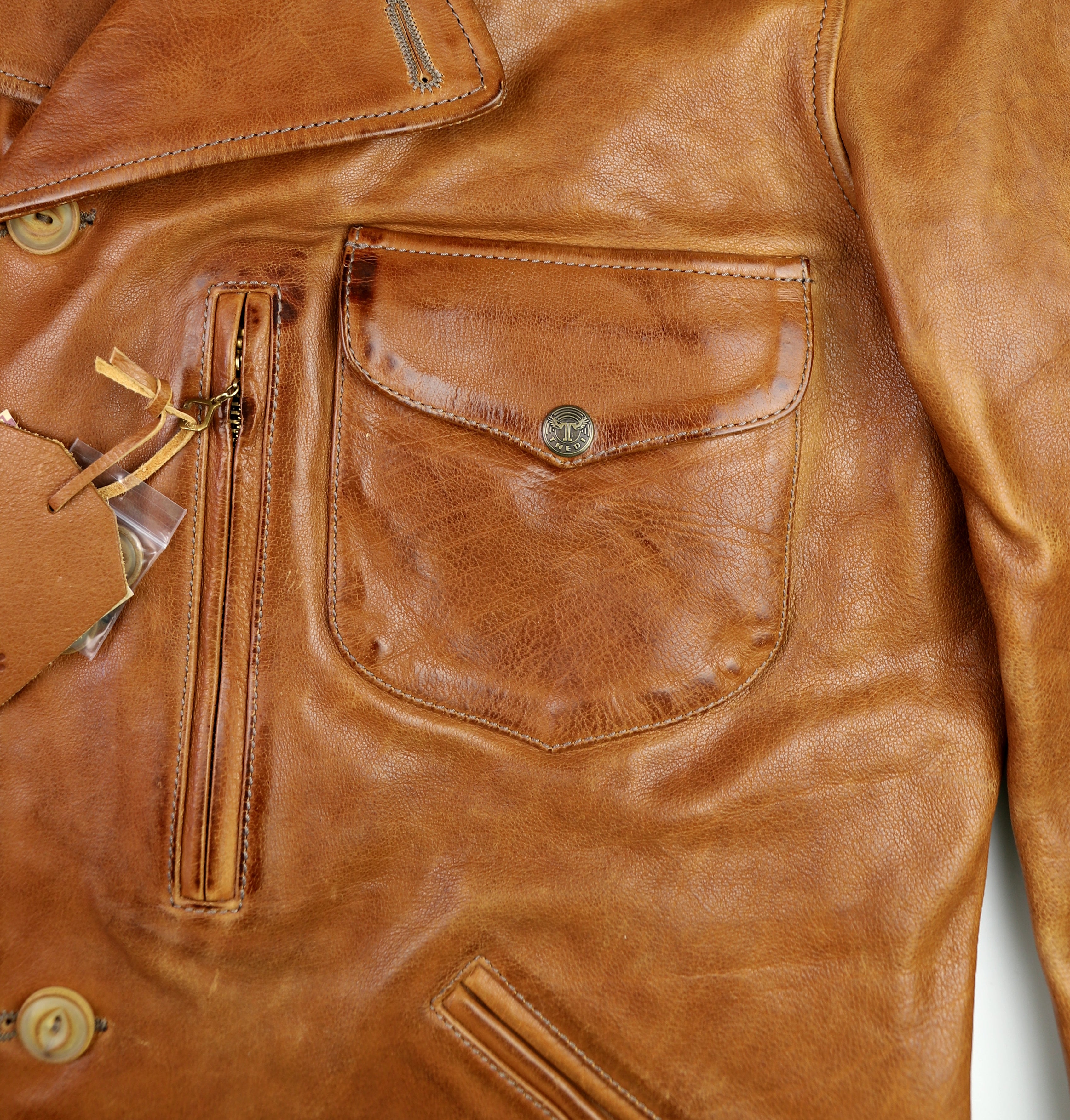 Thedi Hektor Half Belt, size XL, Cognac Toscano Buffalo