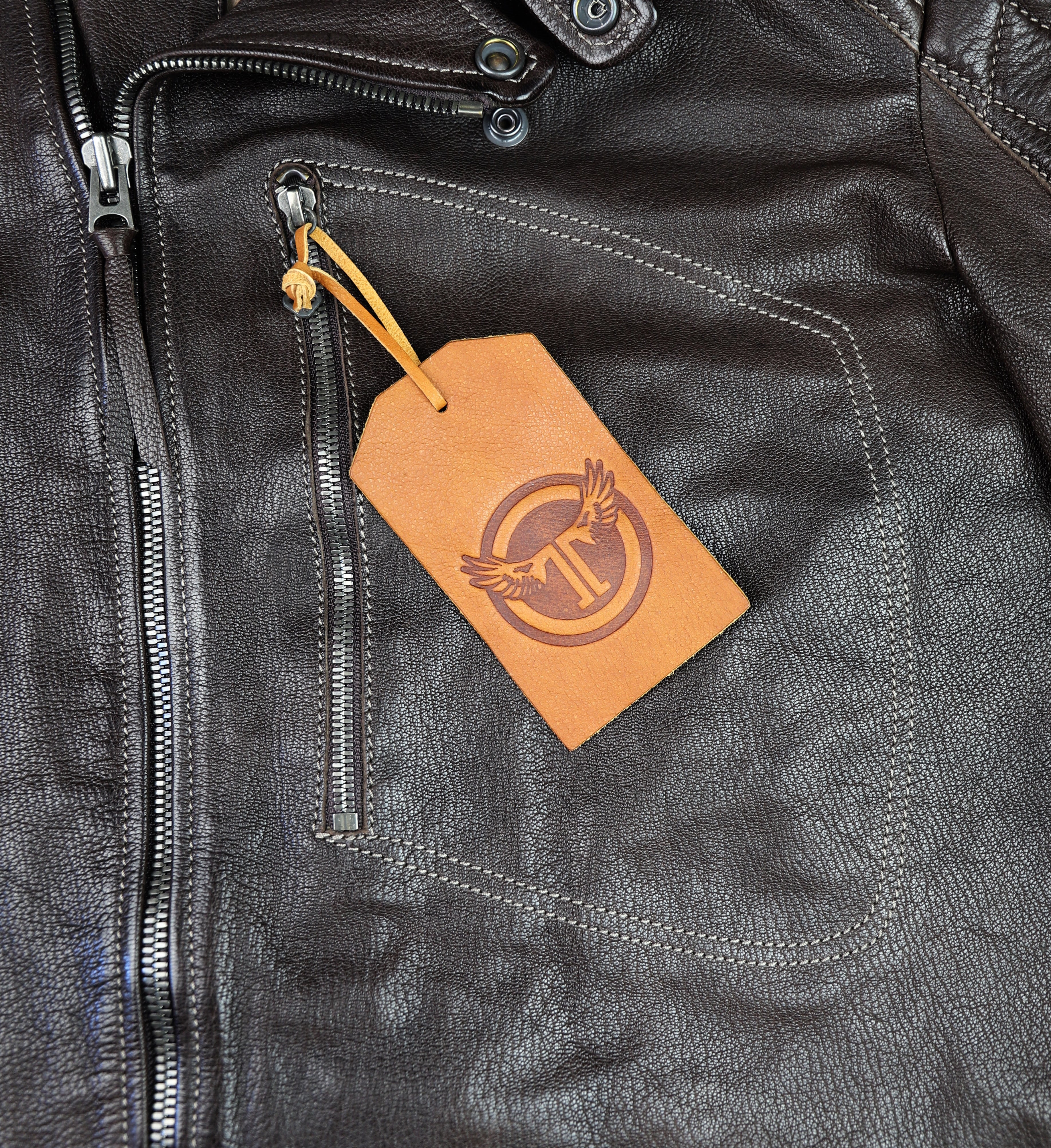 Thedi Maximos Cafe Racer, size 2XL, Brown Calabria Goatskin