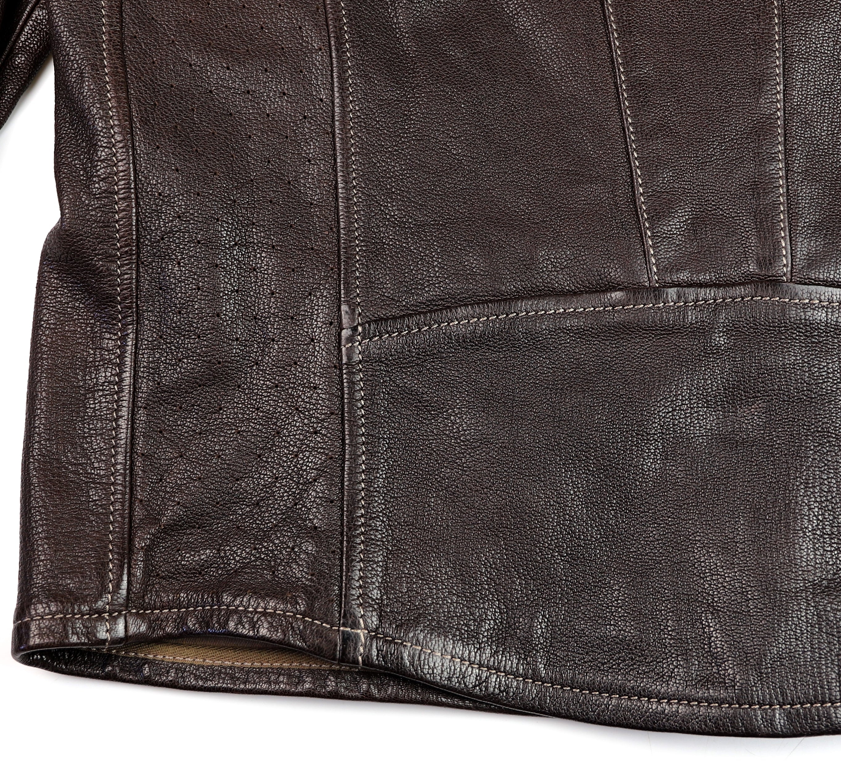 Thedi Maximos Cafe Racer, size 2XL, Brown Calabria Goatskin