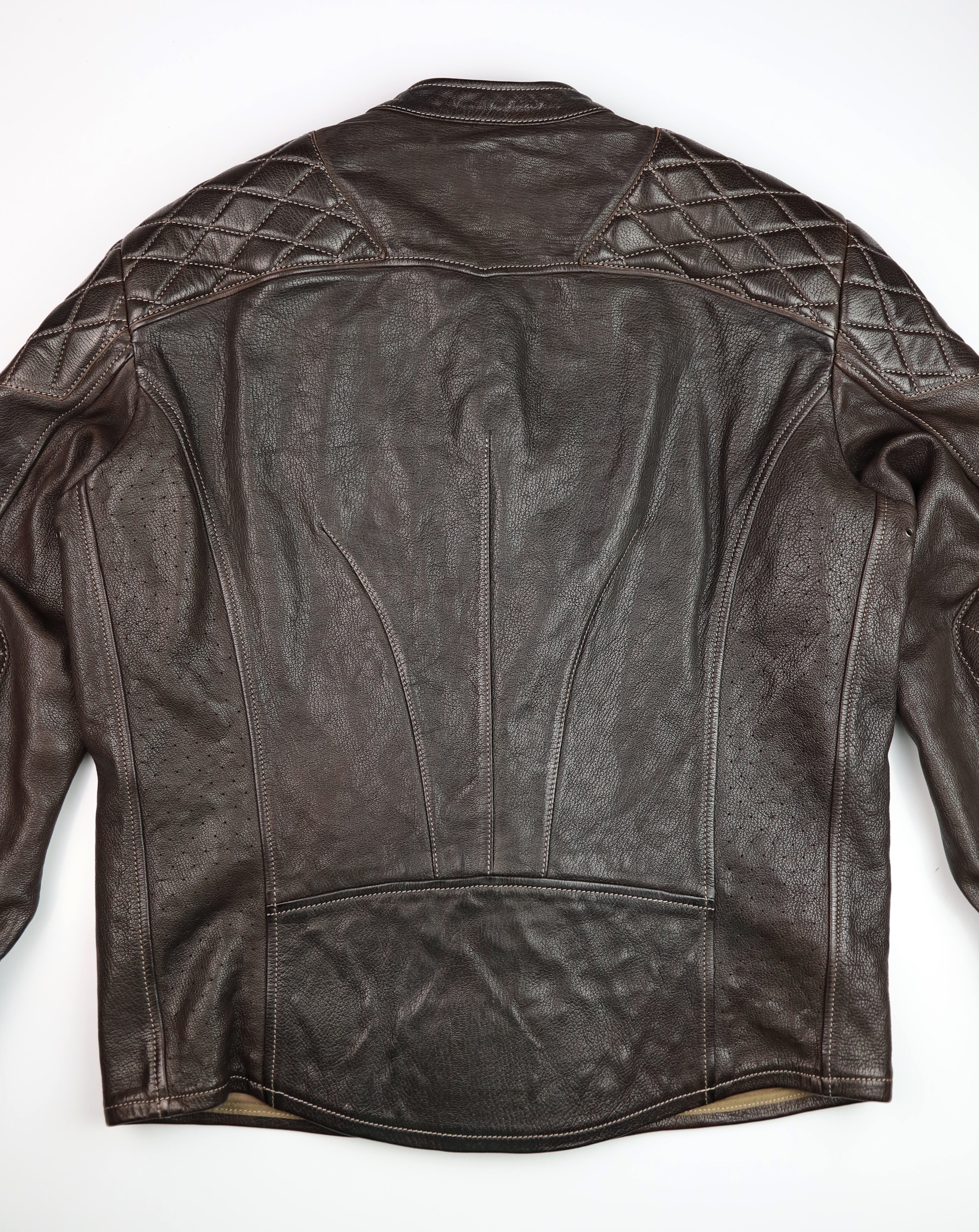 Thedi Maximos Cafe Racer, size XL/Long, Brown Calabria Goatskin, Like New