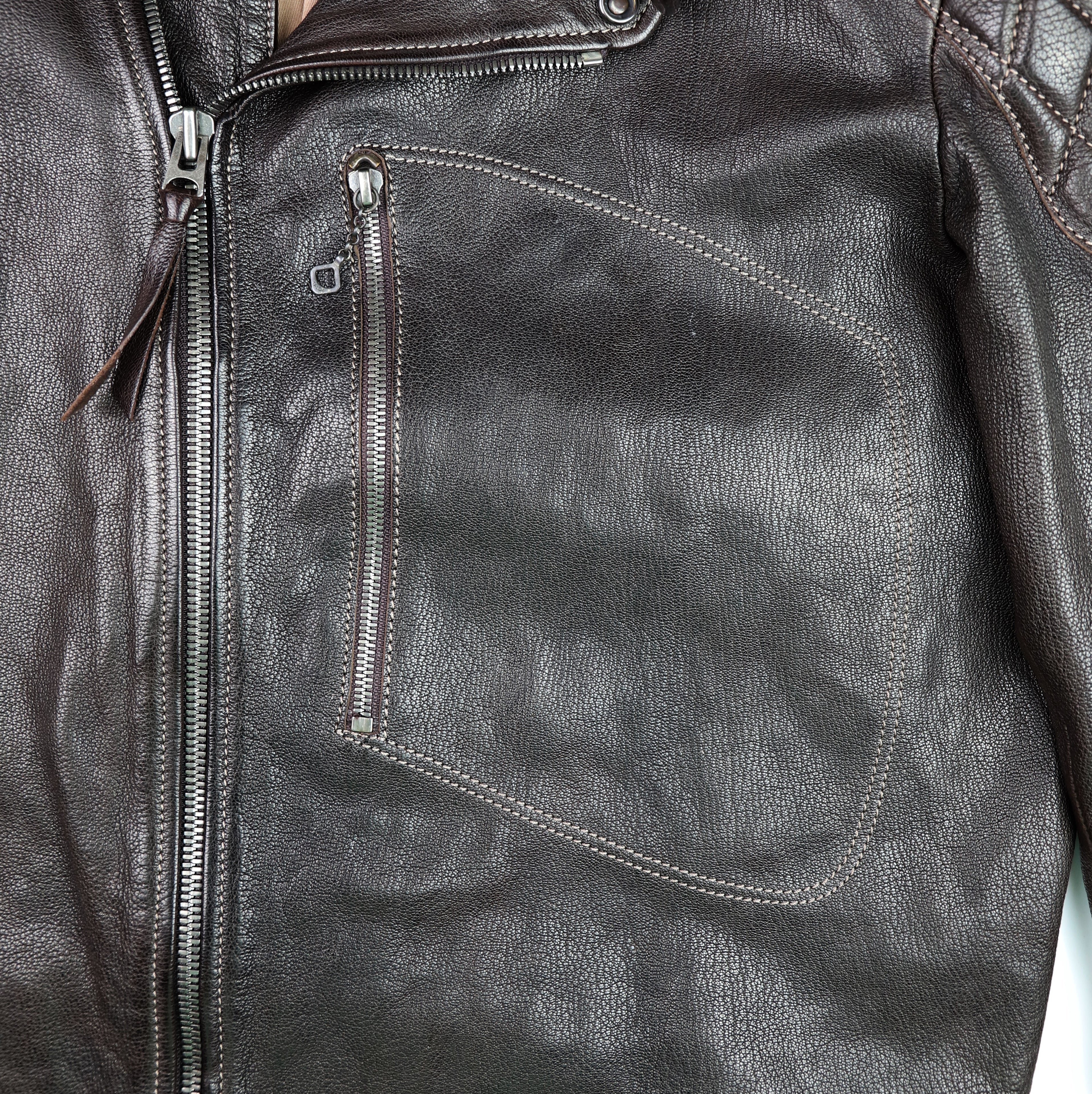 Thedi Maximos Cafe Racer, size XL/Long, Brown Calabria Goatskin, Like New