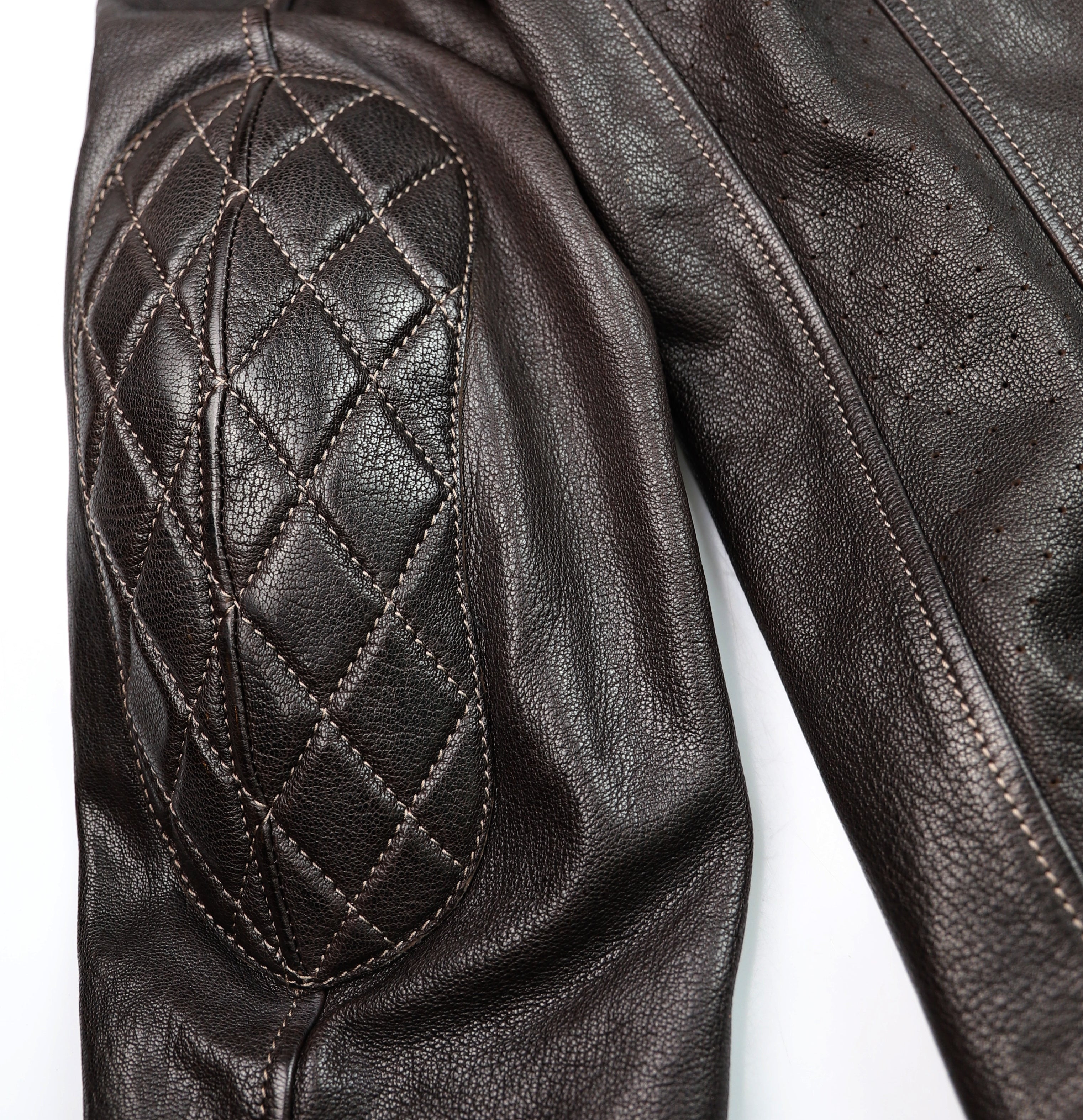 Thedi Maximos Cafe Racer, size XL/Long, Brown Calabria Goatskin, Like New