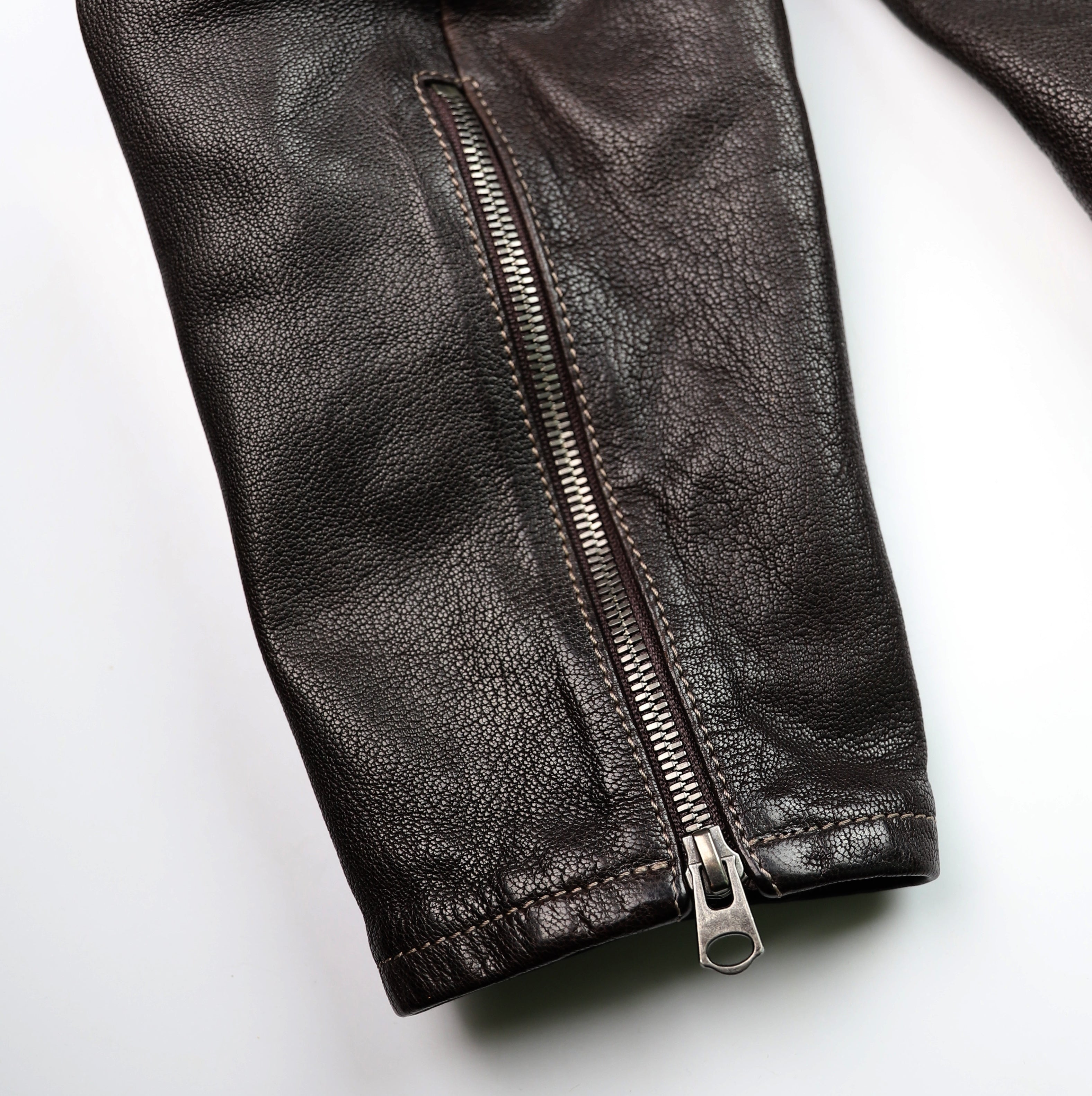 Thedi Maximos Cafe Racer, size XL/Long, Brown Calabria Goatskin, Like New