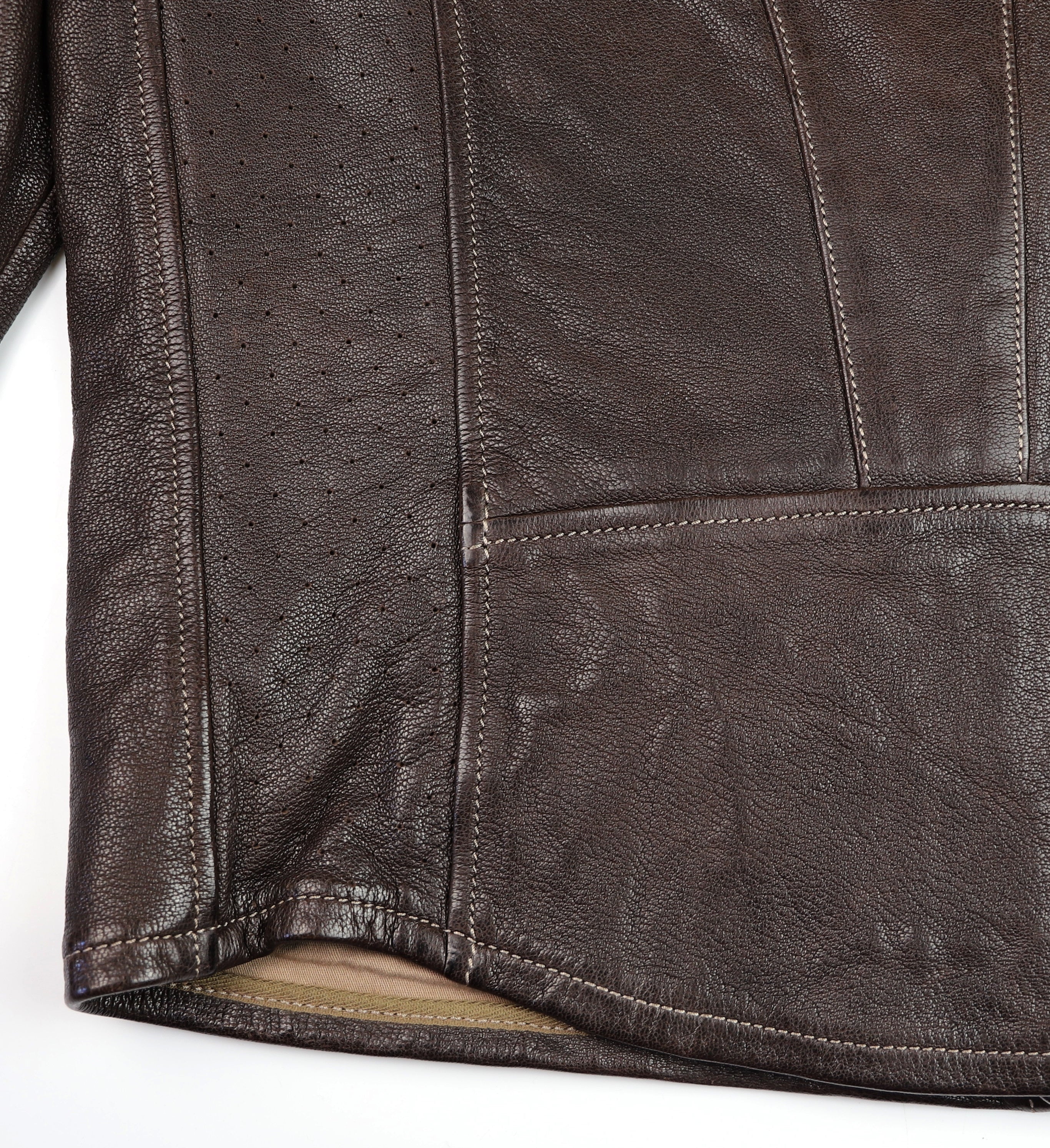 Thedi Maximos Cafe Racer, size Large, Brown Calabria Goatskin
