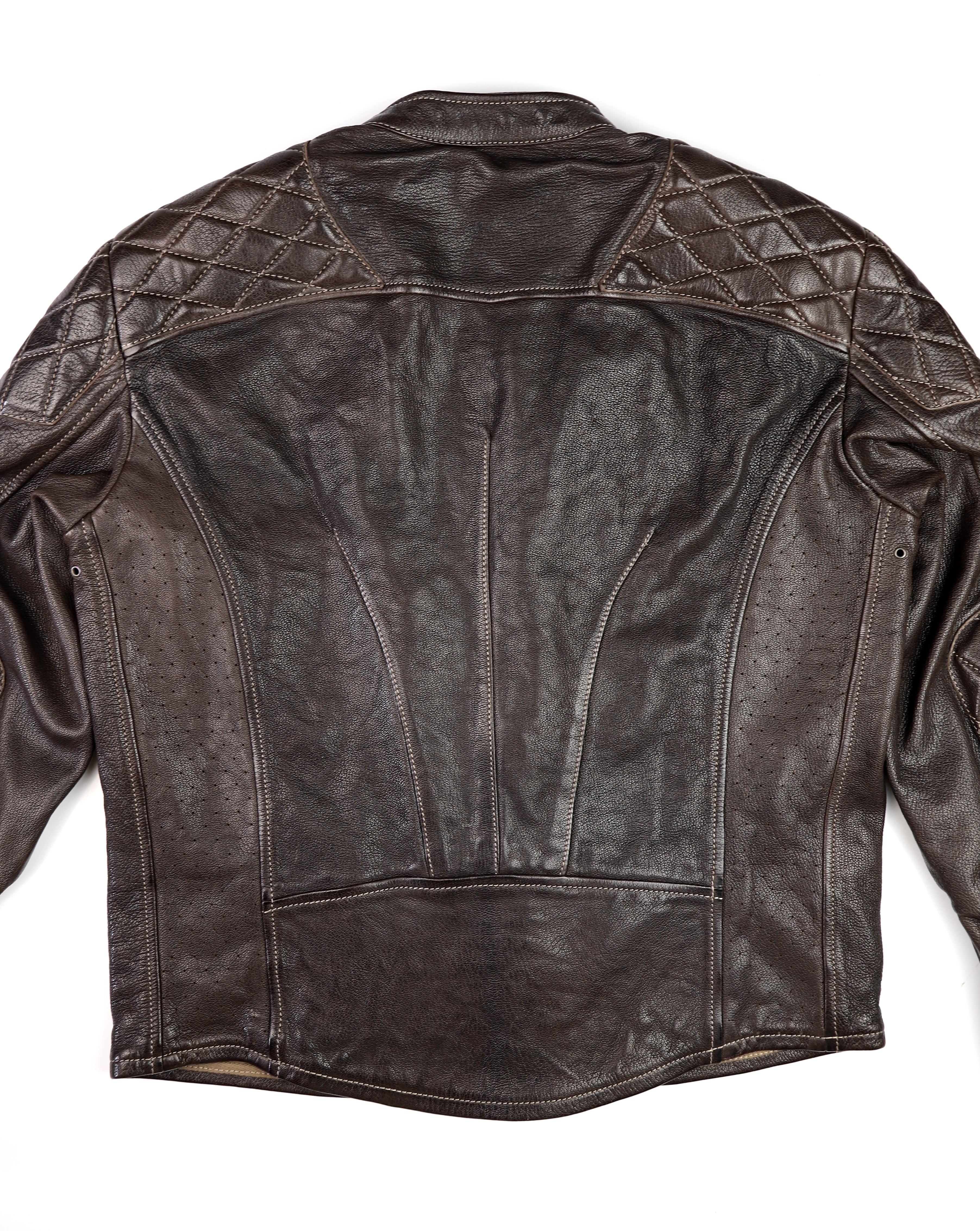 Thedi Maximos Cafe Racer, size Medium, Brown Calabria Goatskin