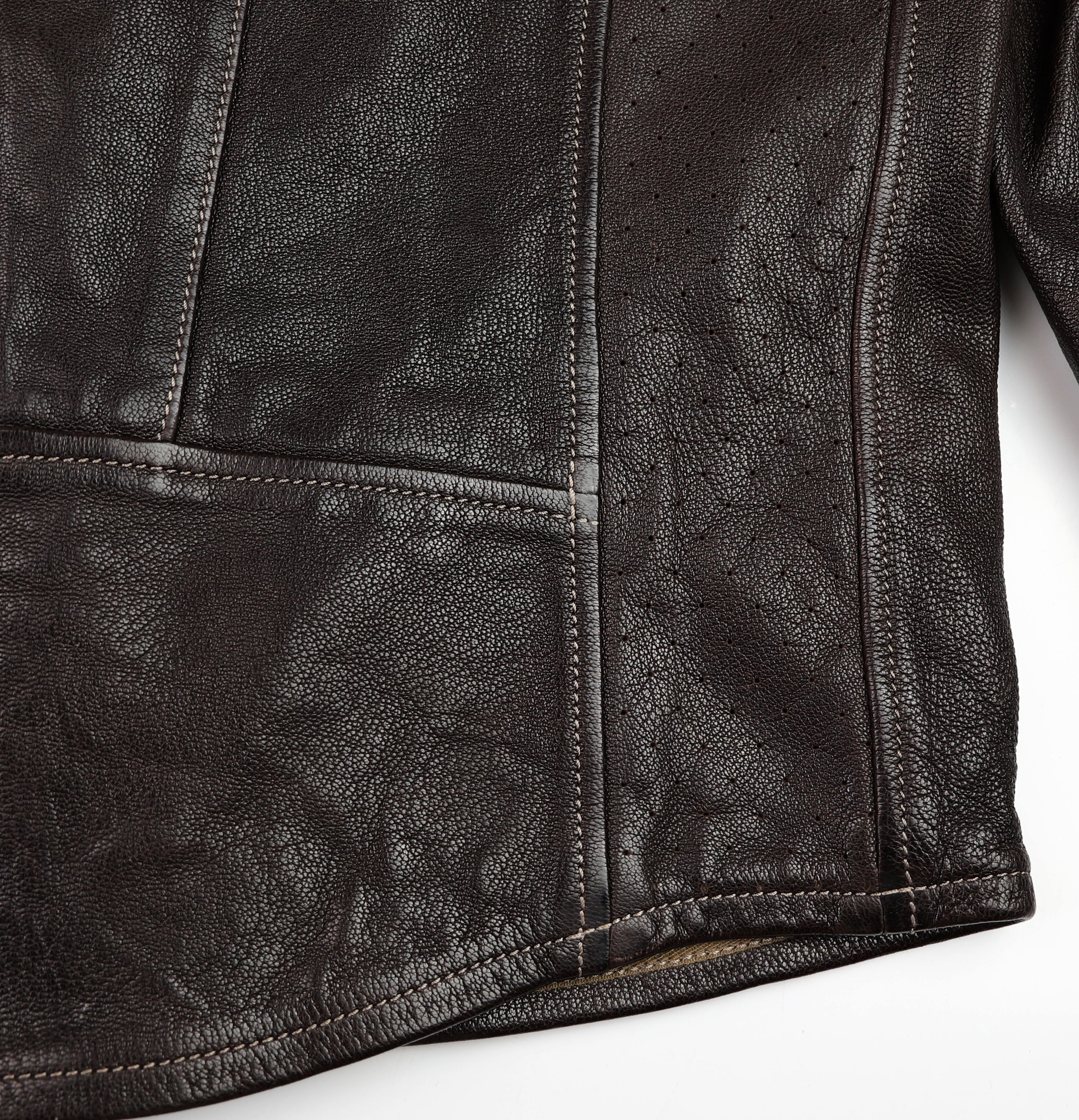 Thedi Maximos Cafe Racer, size Medium, Brown Calabria Goatskin