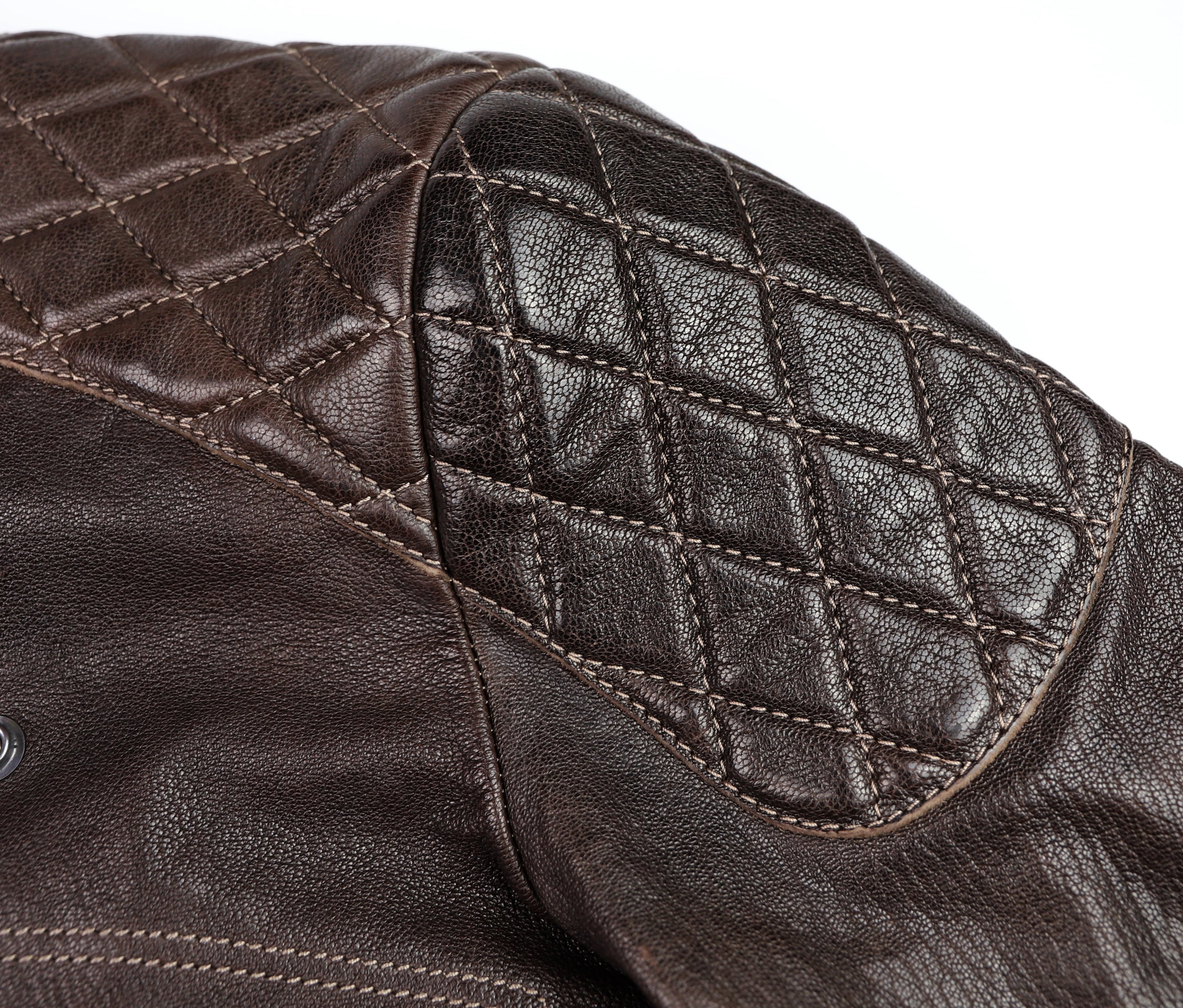 Thedi Maximos Cafe Racer, size Medium, Brown Calabria Goatskin