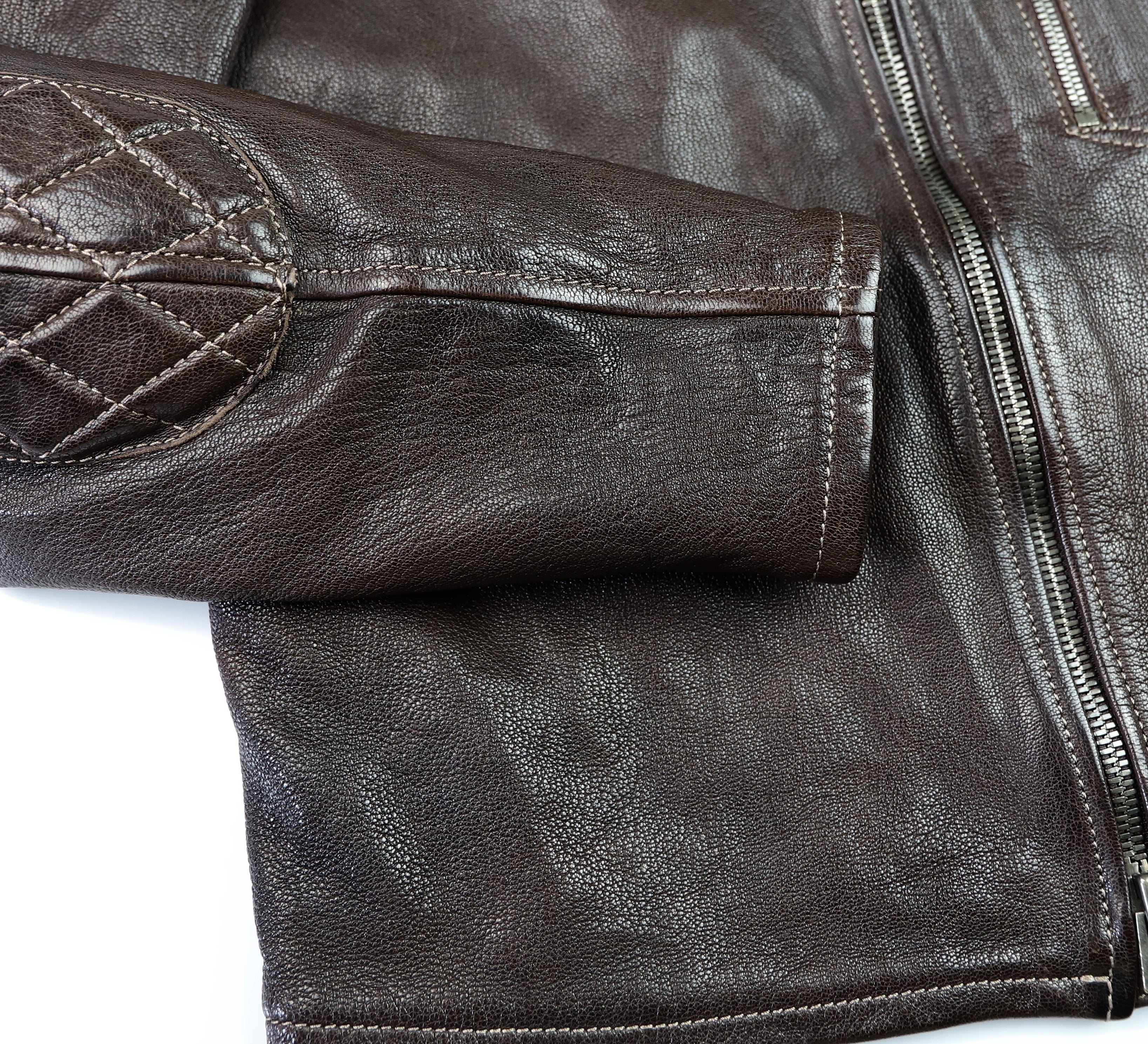 Thedi Maximos Cafe Racer, size Medium, Brown Calabria Goatskin