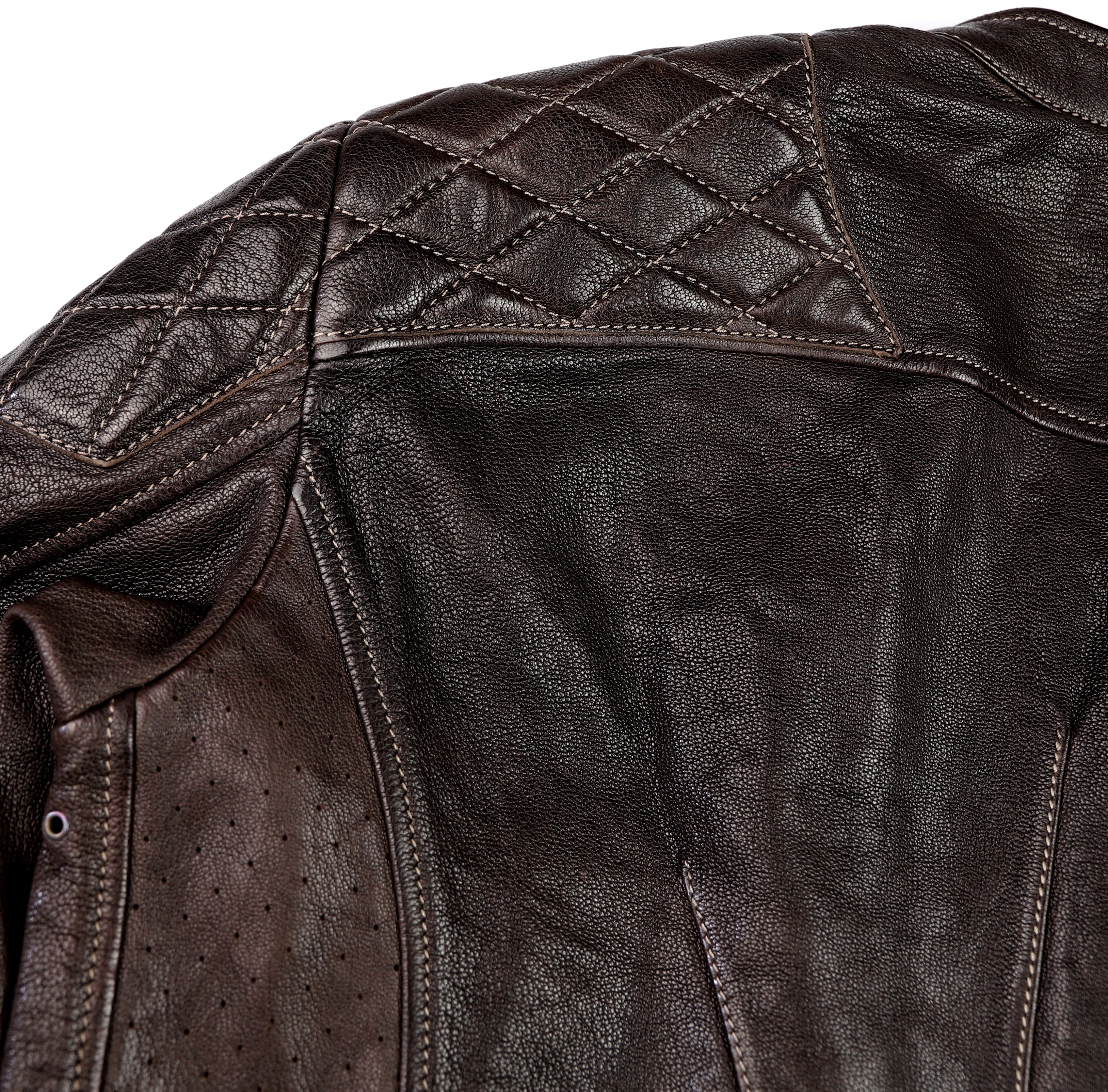 Thedi Maximos Cafe Racer, size Medium, Brown Calabria Goatskin