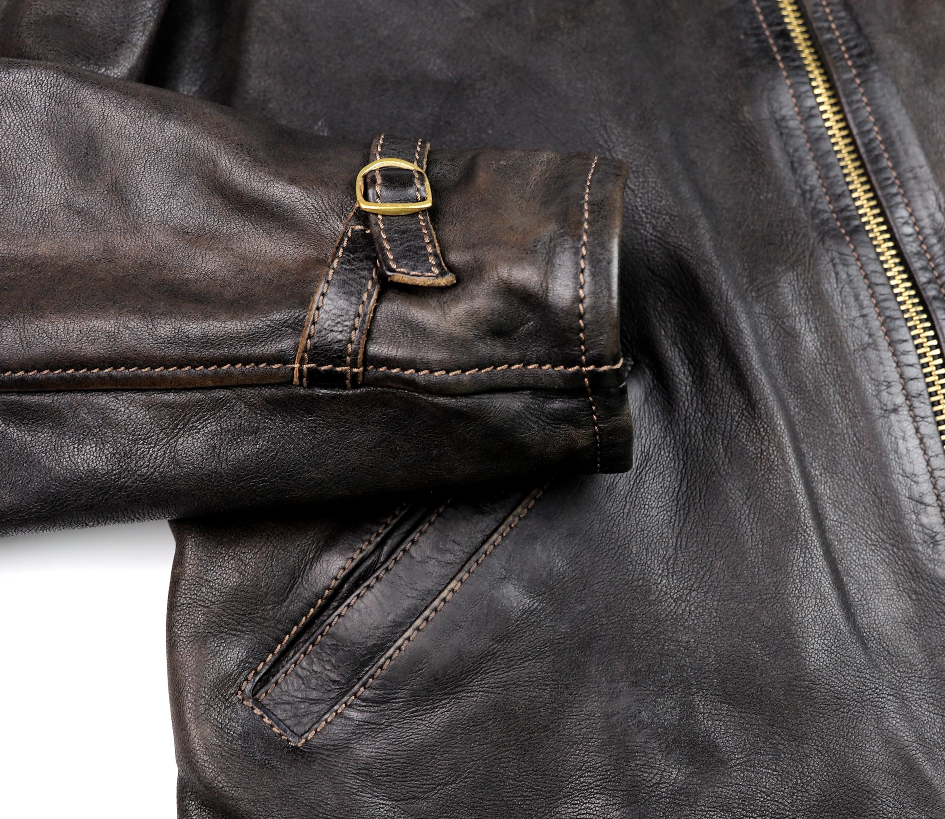 Thedi Memphis Jacket, size 2XL , Black Teacore Bruciato Horsehide