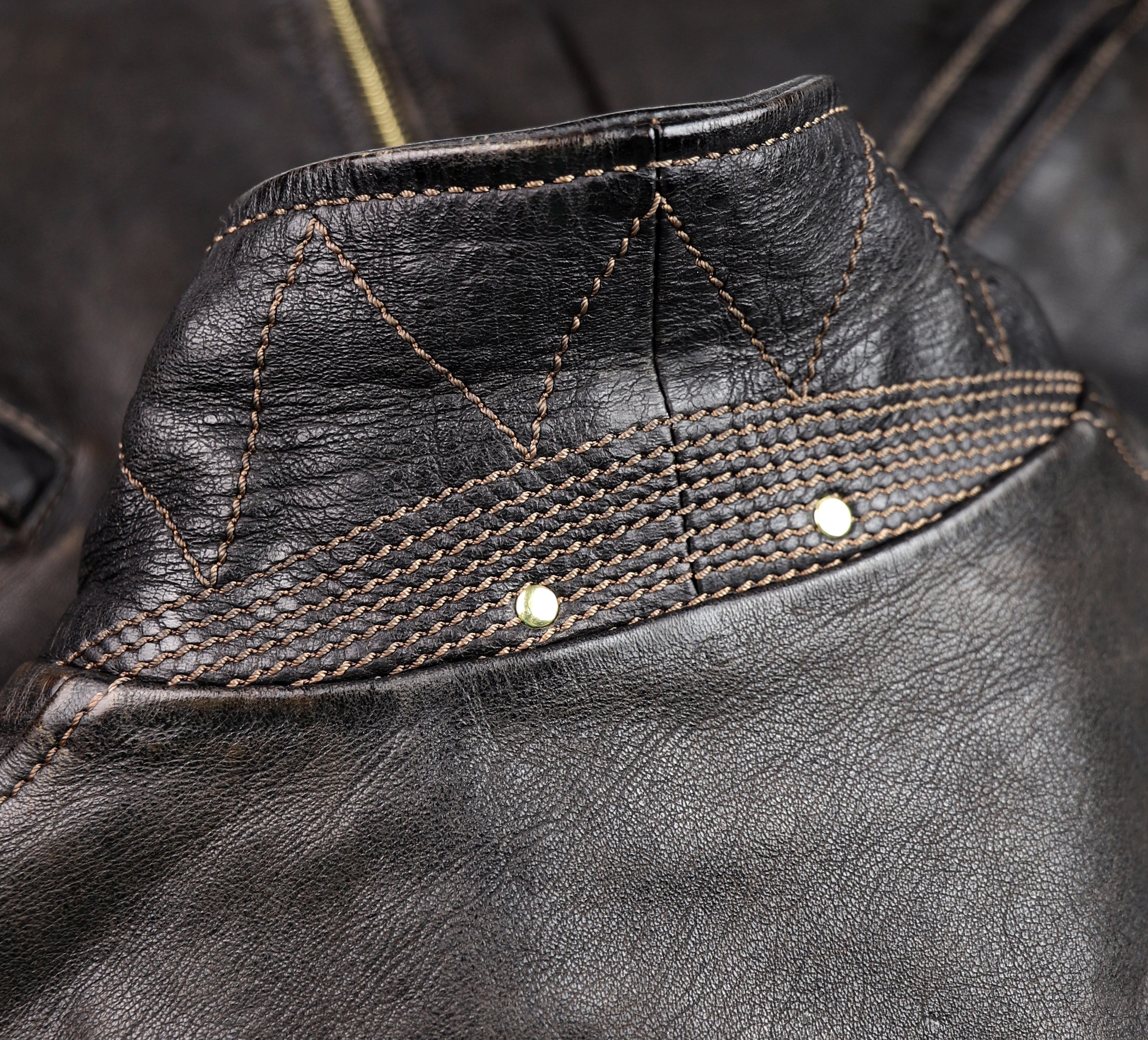 Thedi Memphis Jacket, size 2XL , Black Teacore Bruciato Horsehide