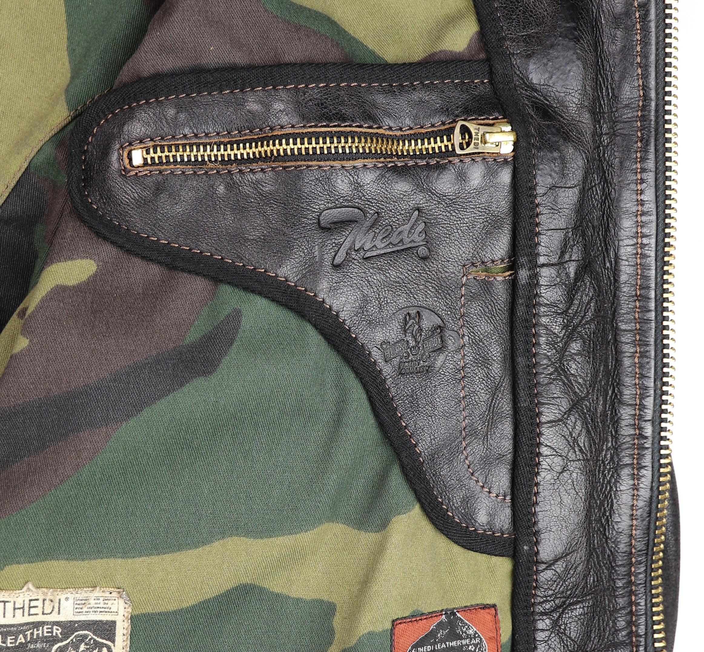 Thedi Memphis Jacket, size 2XL , Black Teacore Bruciato Horsehide