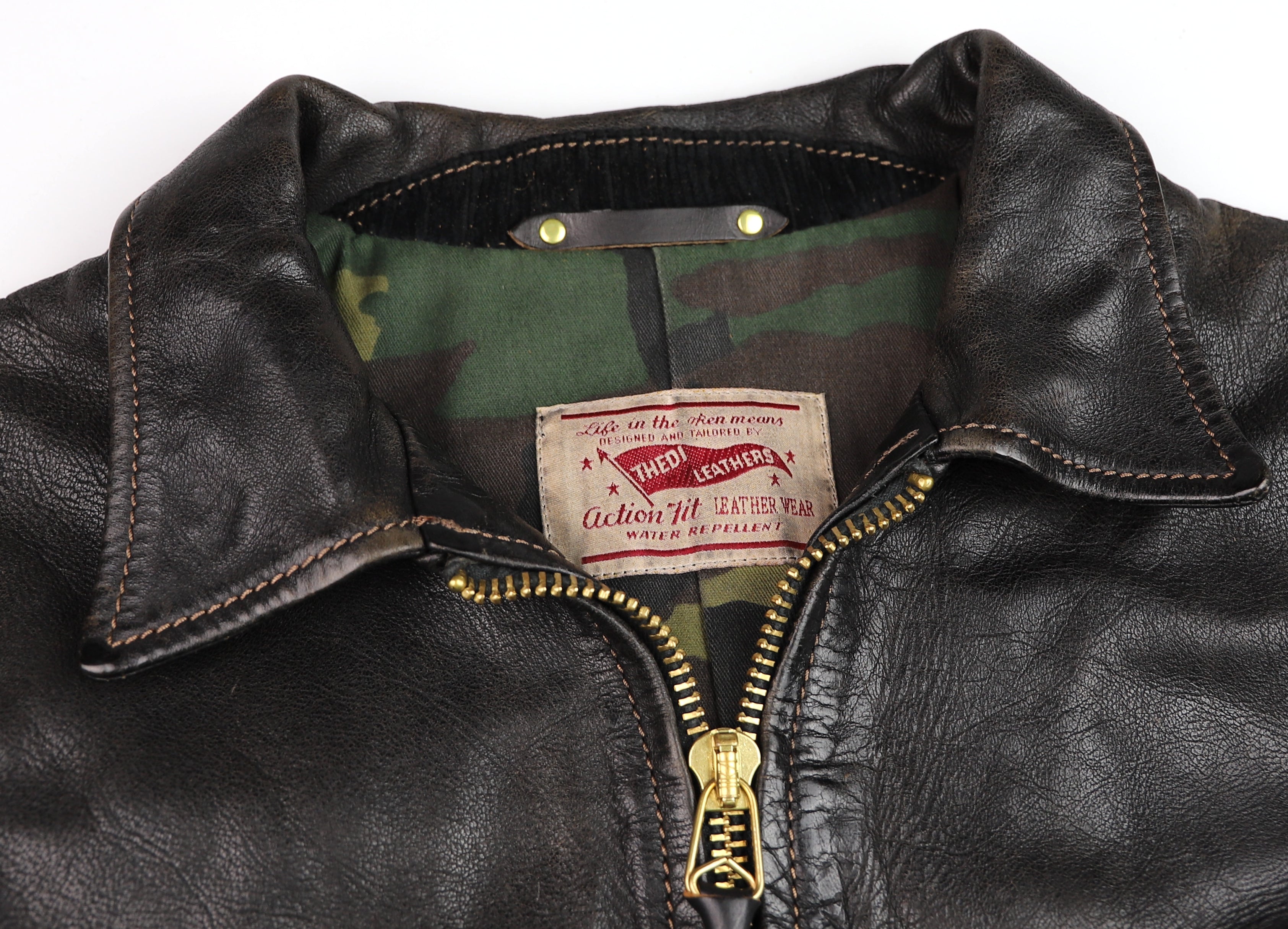 Thedi Memphis Jacket, size 2XL , Black Teacore Bruciato Horsehide