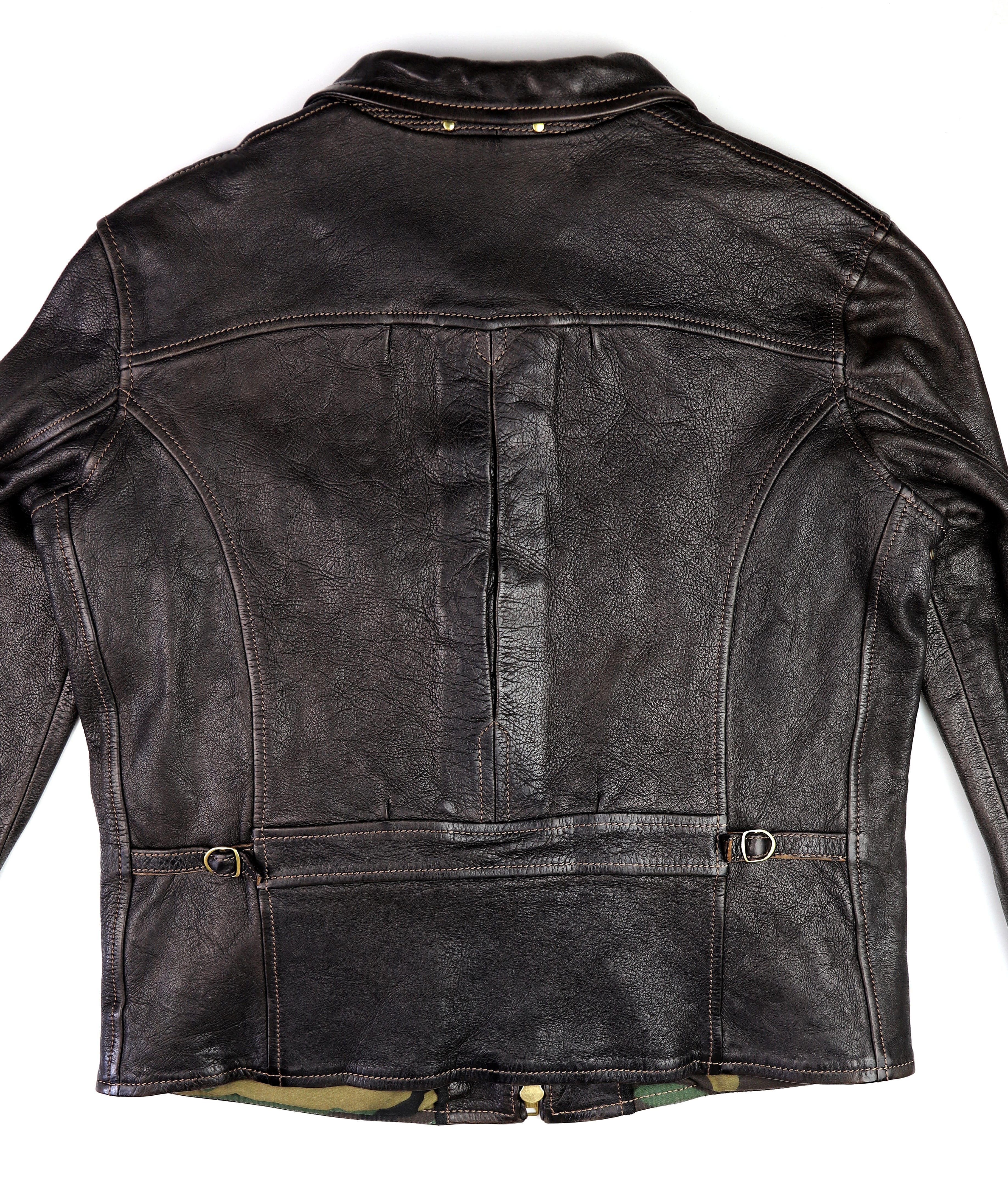 Thedi Memphis Jacket, size 2XL, Black Teacore Bruciato Horsehide