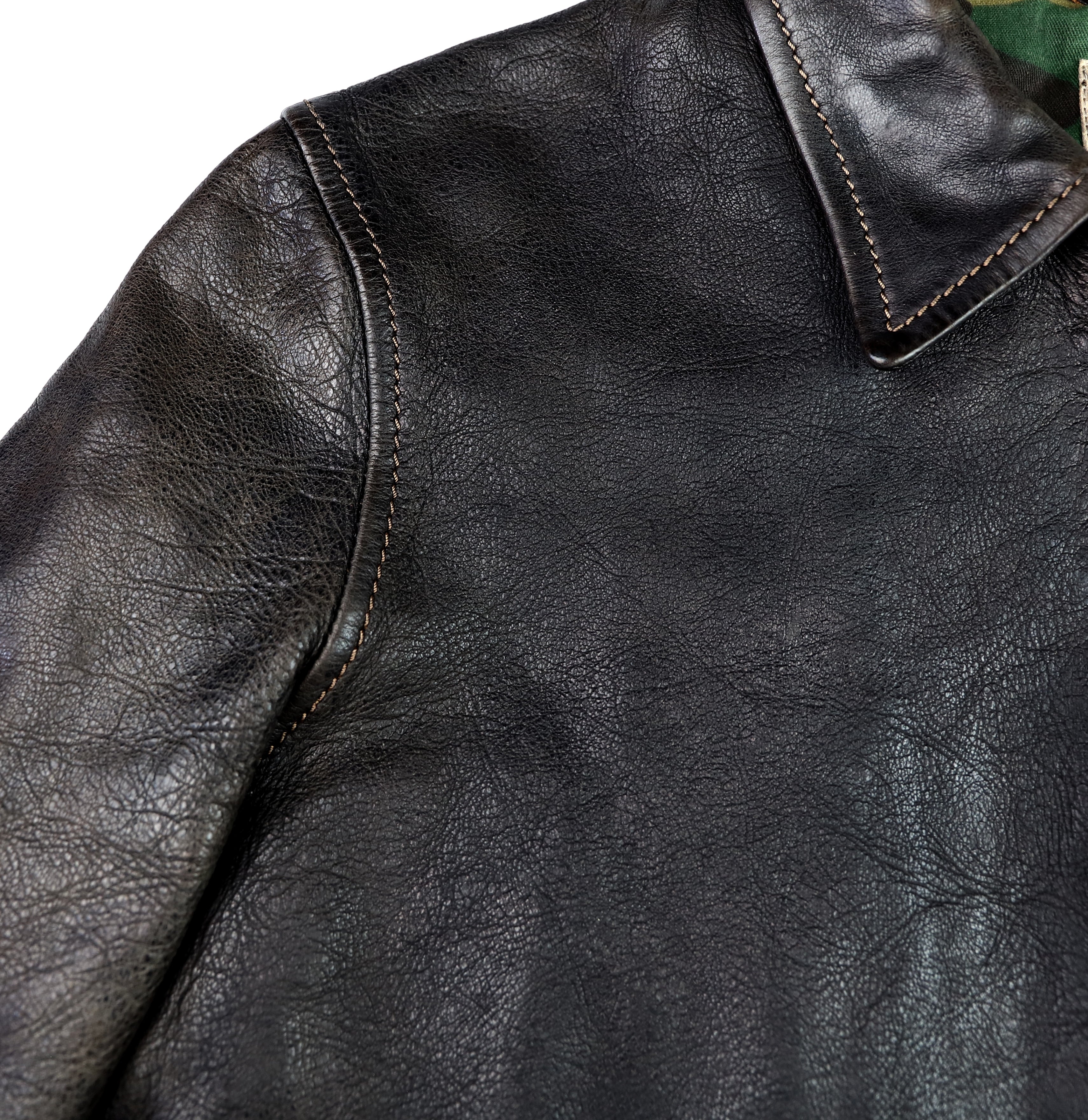 Thedi Memphis Jacket, size 2XL, Black Teacore Bruciato Horsehide