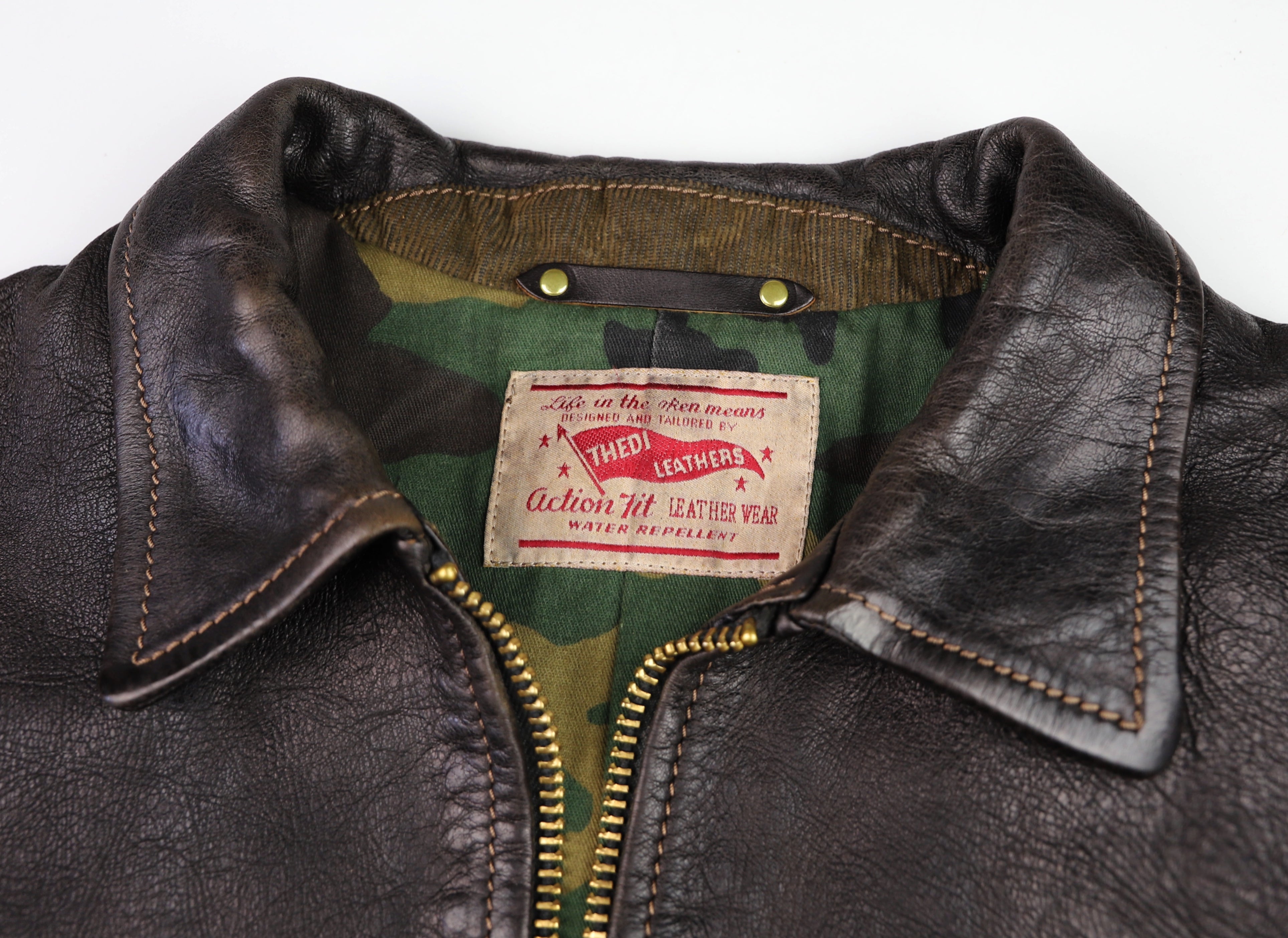 Thedi Memphis Jacket, size 2XL, Black Teacore Bruciato Horsehide