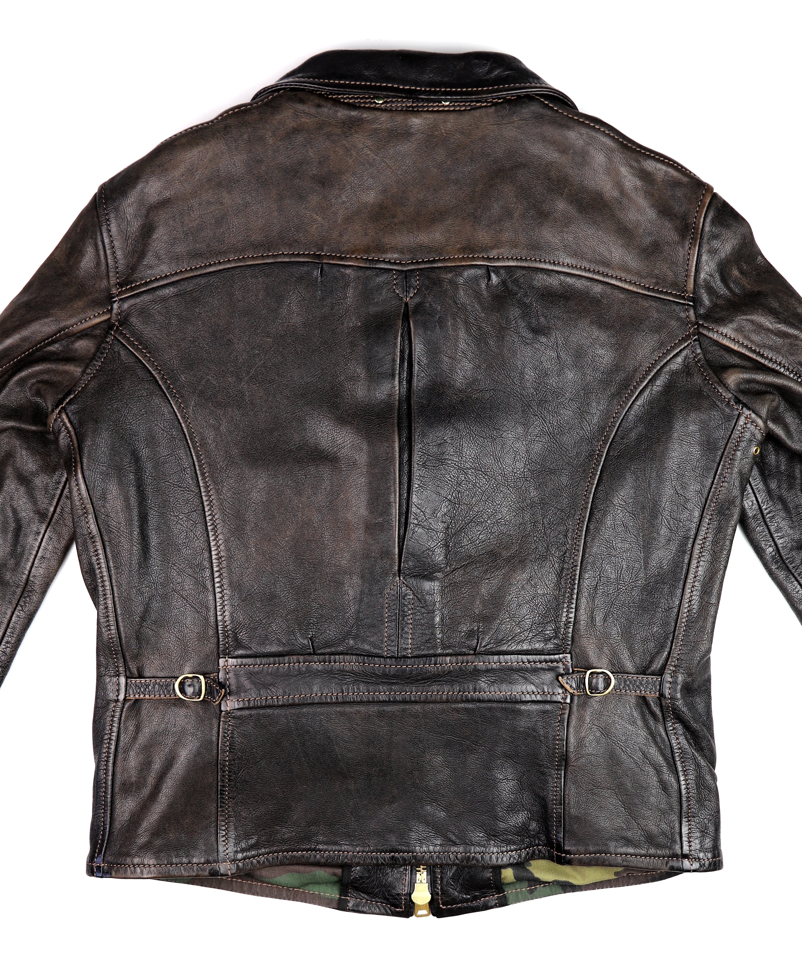 Thedi Memphis Jacket, size Large, Black Teacore Bruciato Horsehide
