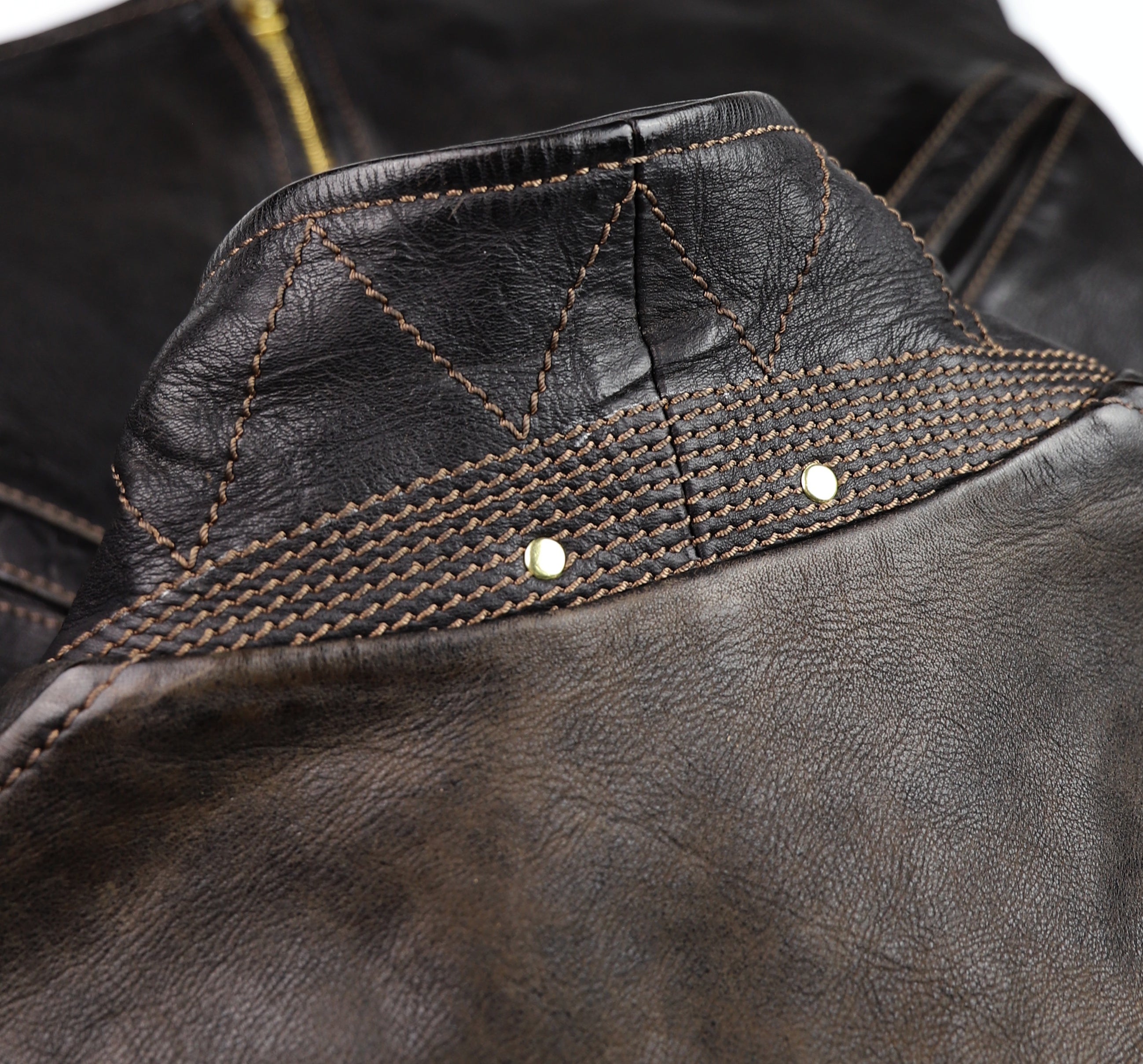 Thedi Memphis Jacket, size Large, Black Teacore Bruciato Horsehide