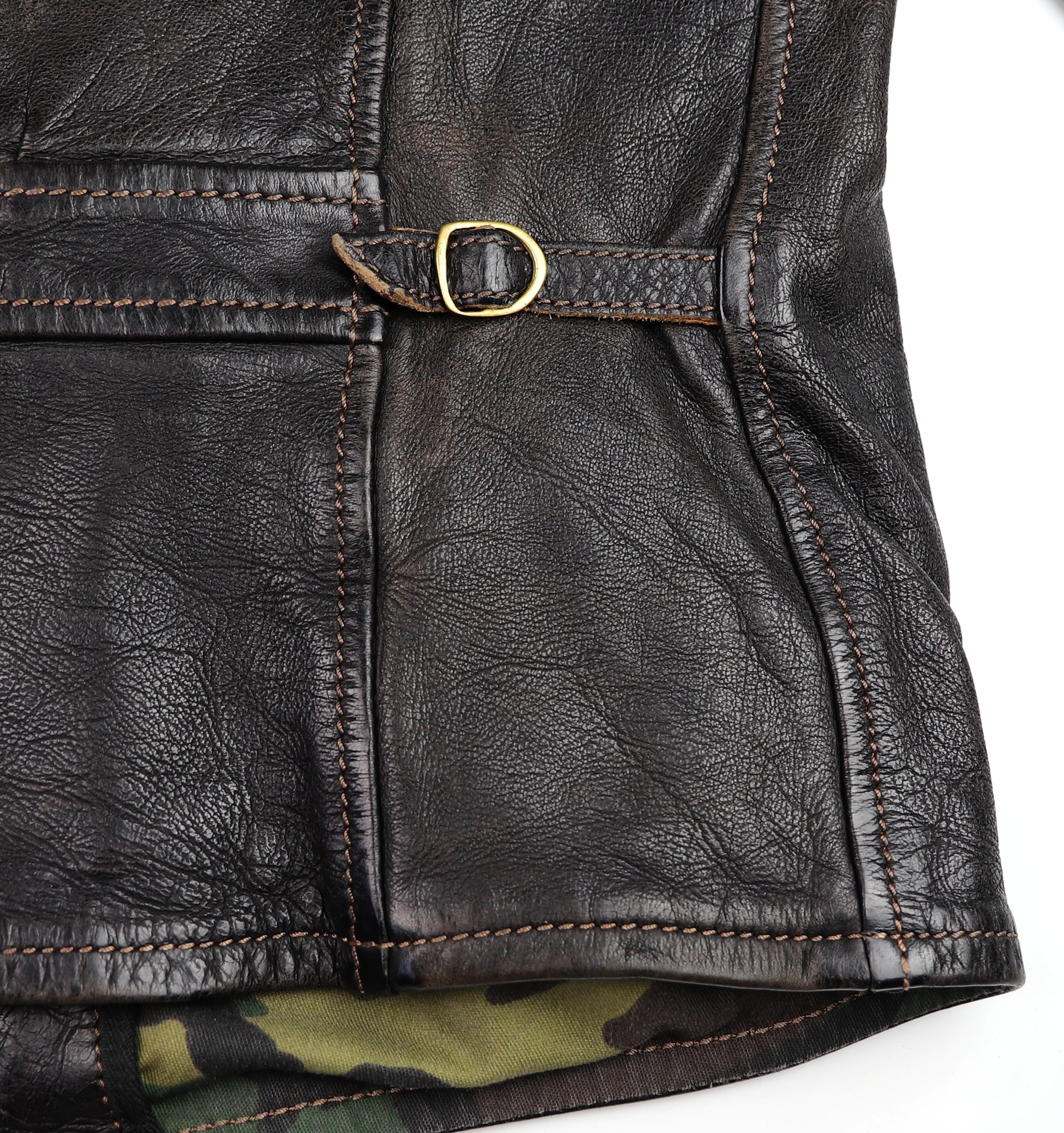 Thedi Memphis Jacket, size Large, Black Teacore Bruciato Horsehide