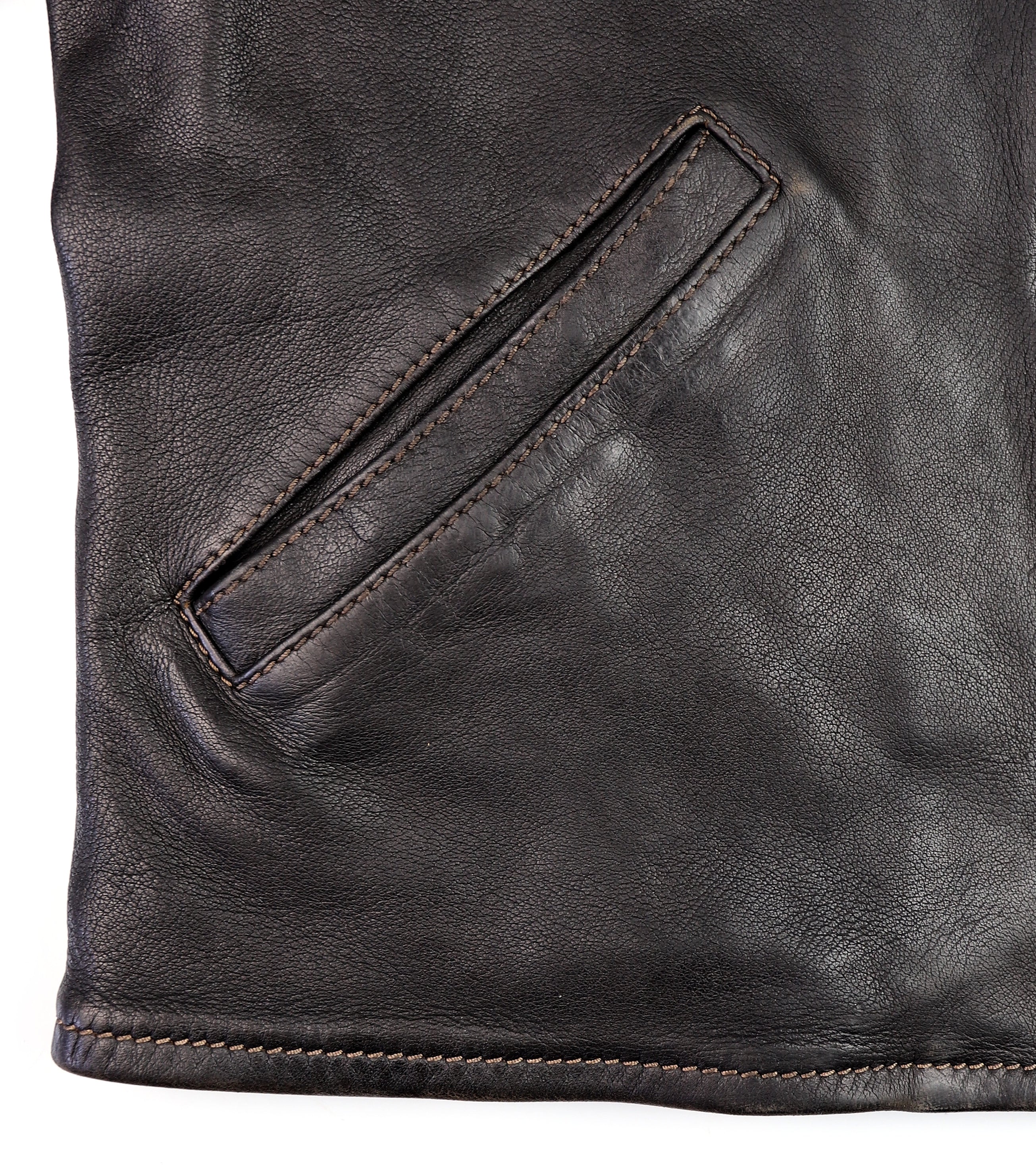 Thedi Memphis Jacket, size Medium, Black Teacore Bruciato Horsehide
