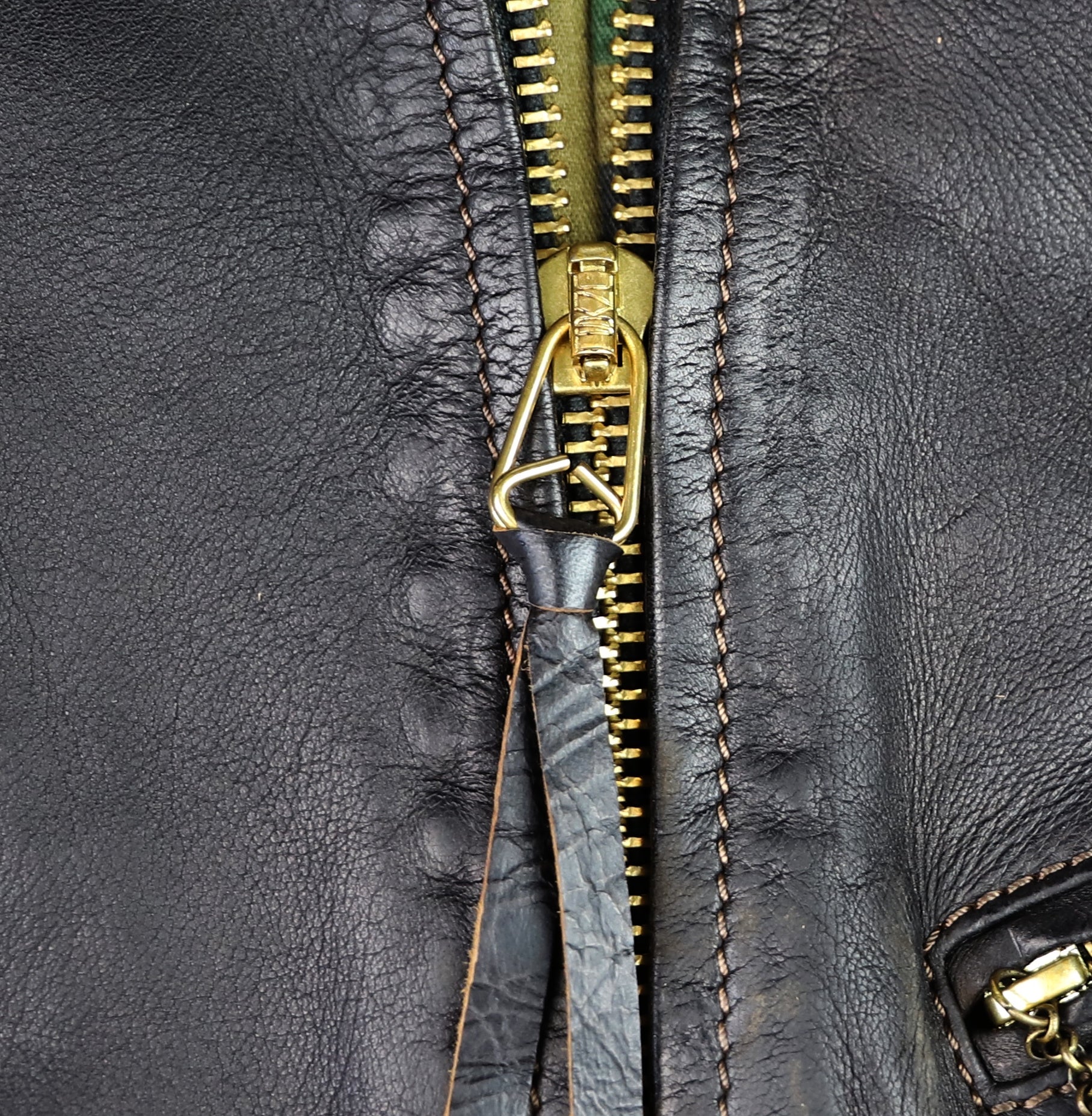 Thedi Memphis Jacket, size Medium, Black Teacore Bruciato Horsehide