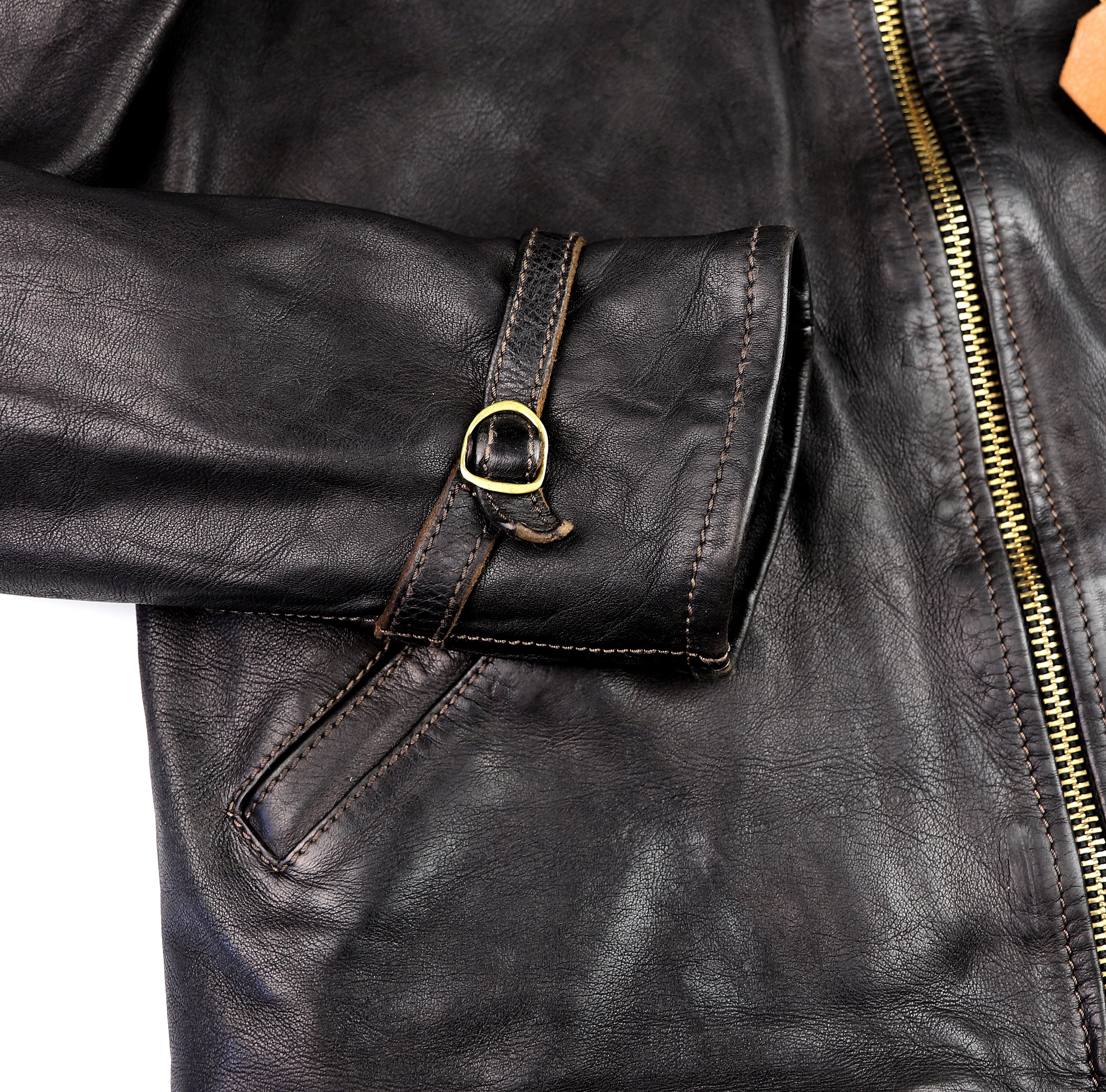Thedi Memphis Jacket, size XL, Black Teacore Bruciato Horsehide