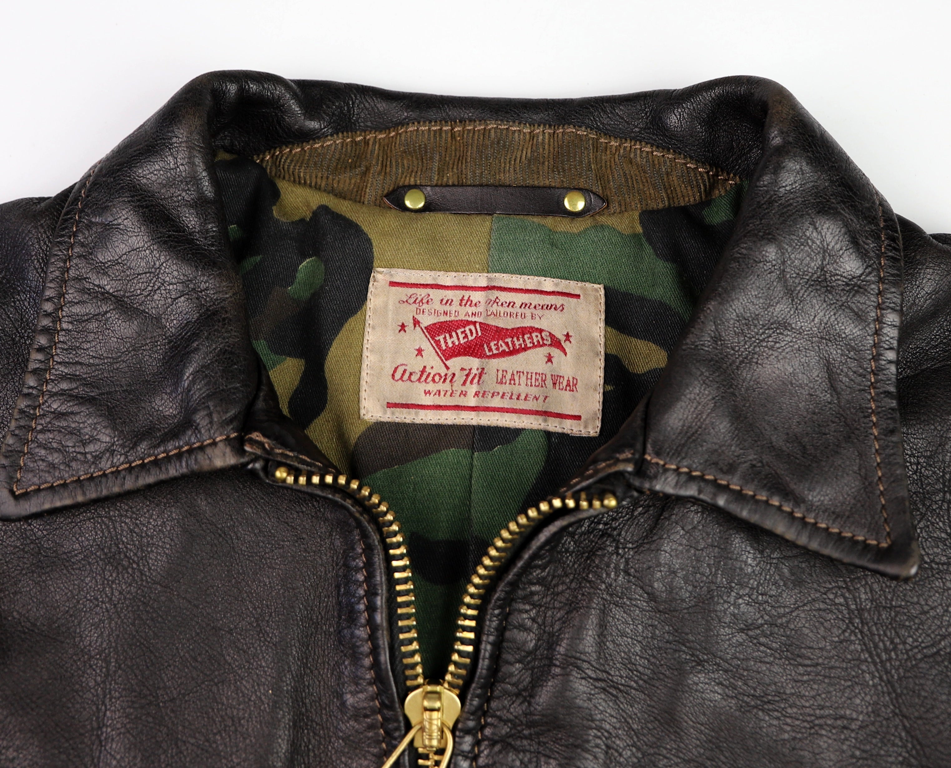 Thedi Memphis Jacket, size XL, Black Teacore Bruciato Horsehide
