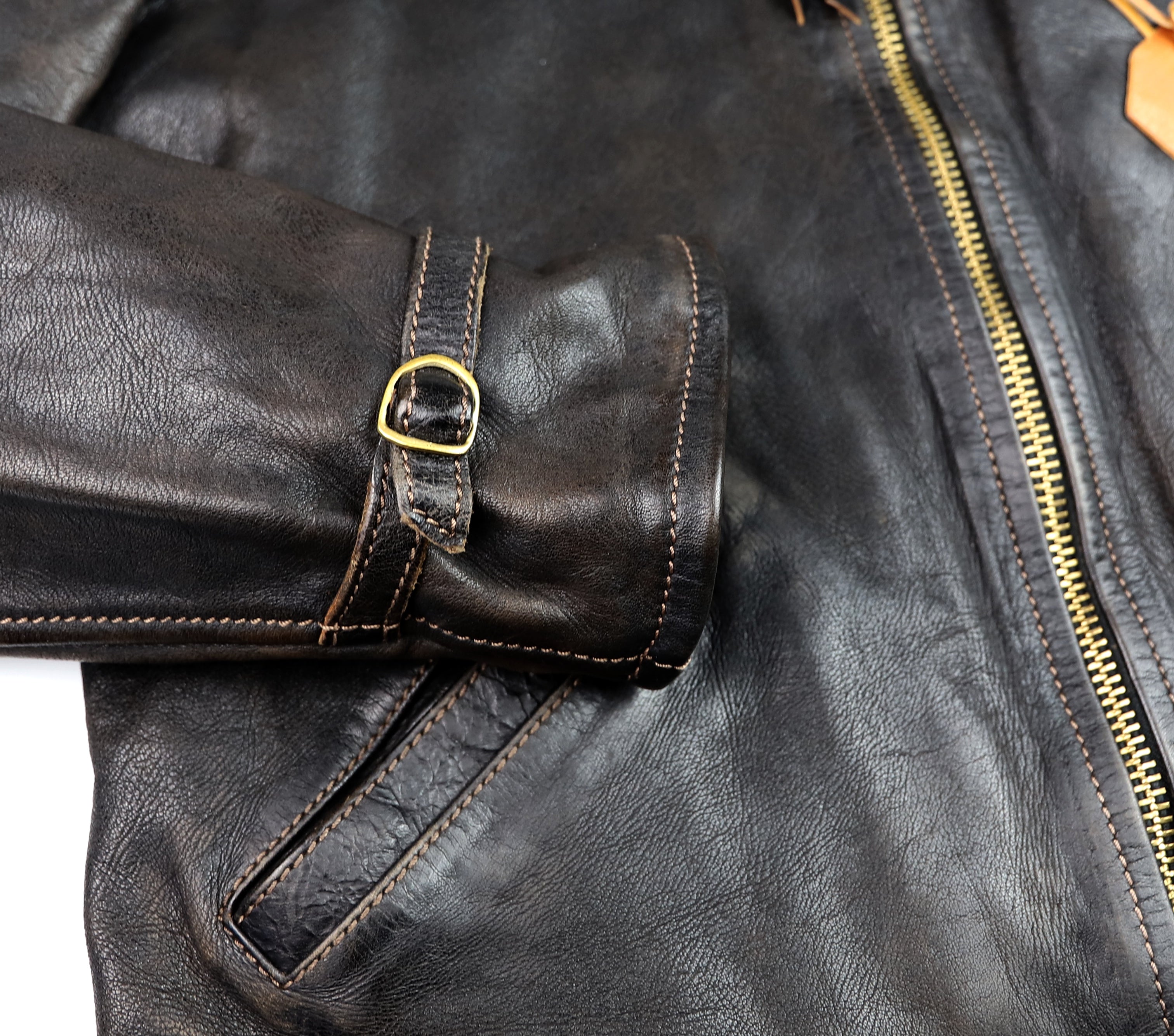 Thedi Memphis Jacket, size XL , Black Teacore Bruciato Horsehide