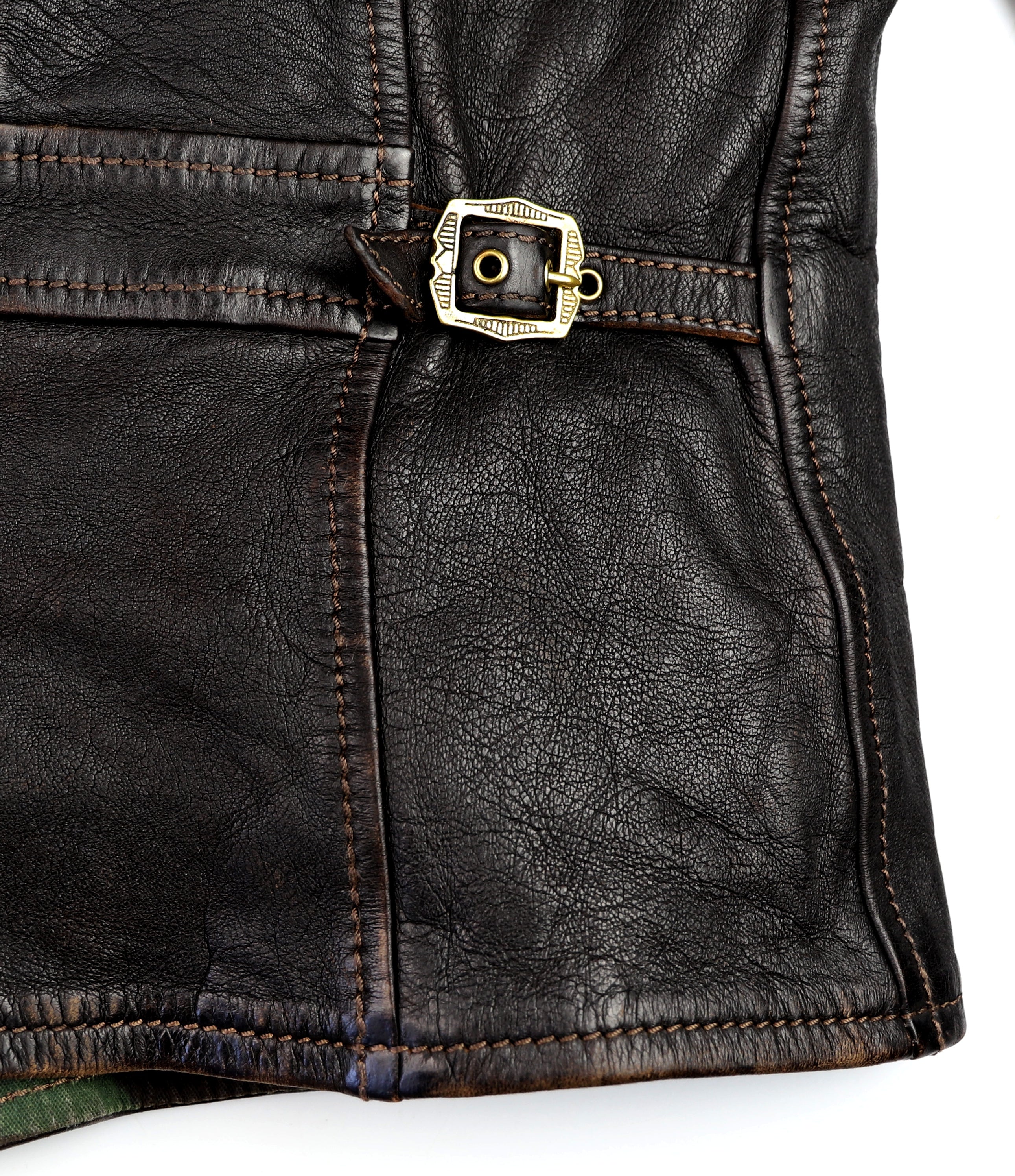 Thedi Memphis Jacket, size 2XL, Chestnut Bruciato Horsehide