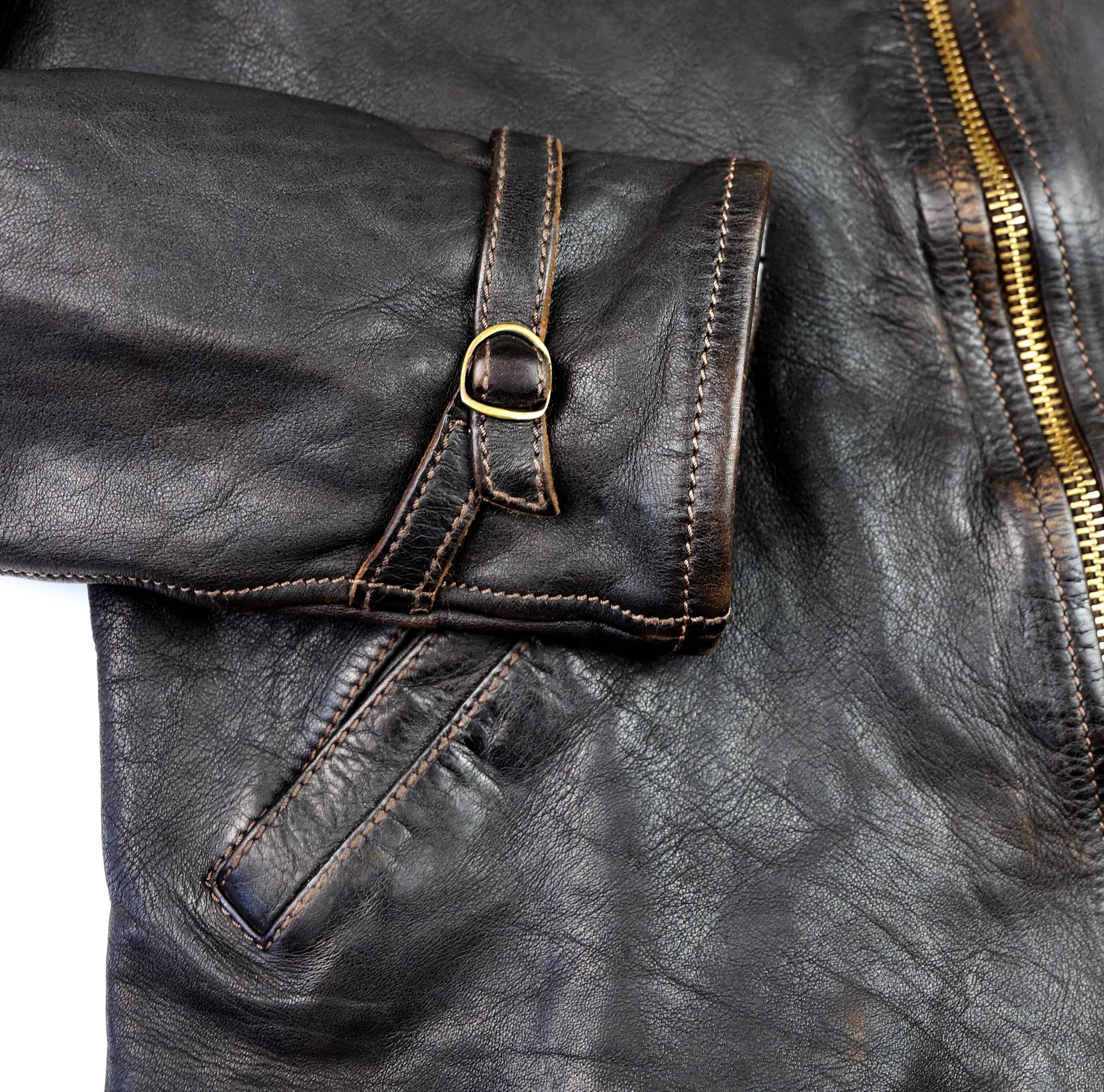 Thedi Memphis Jacket, size 2XL, Chestnut Bruciato Horsehide