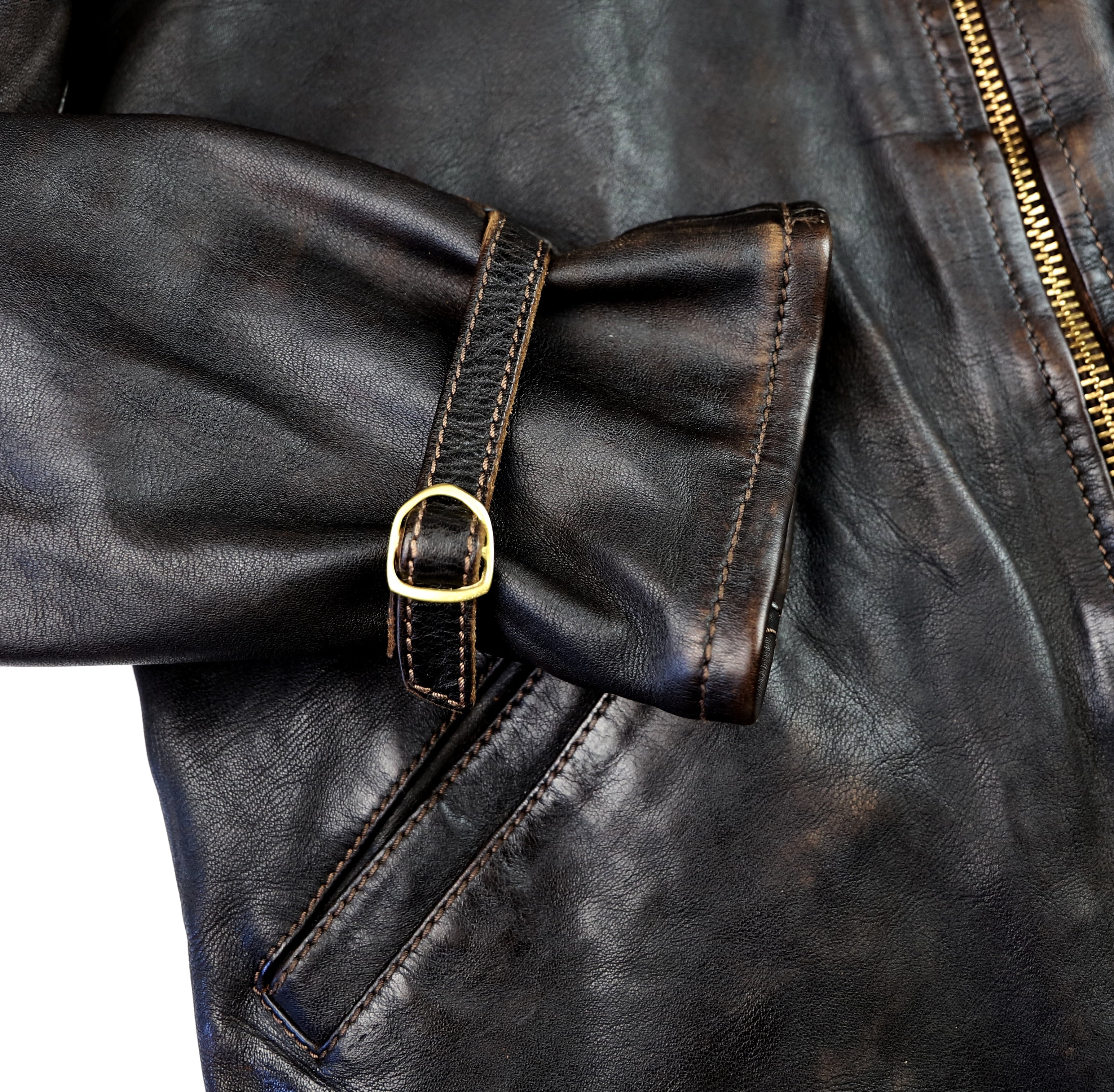 Thedi Memphis Jacket, size 2XL, Chestnut Bruciato Horsehide
