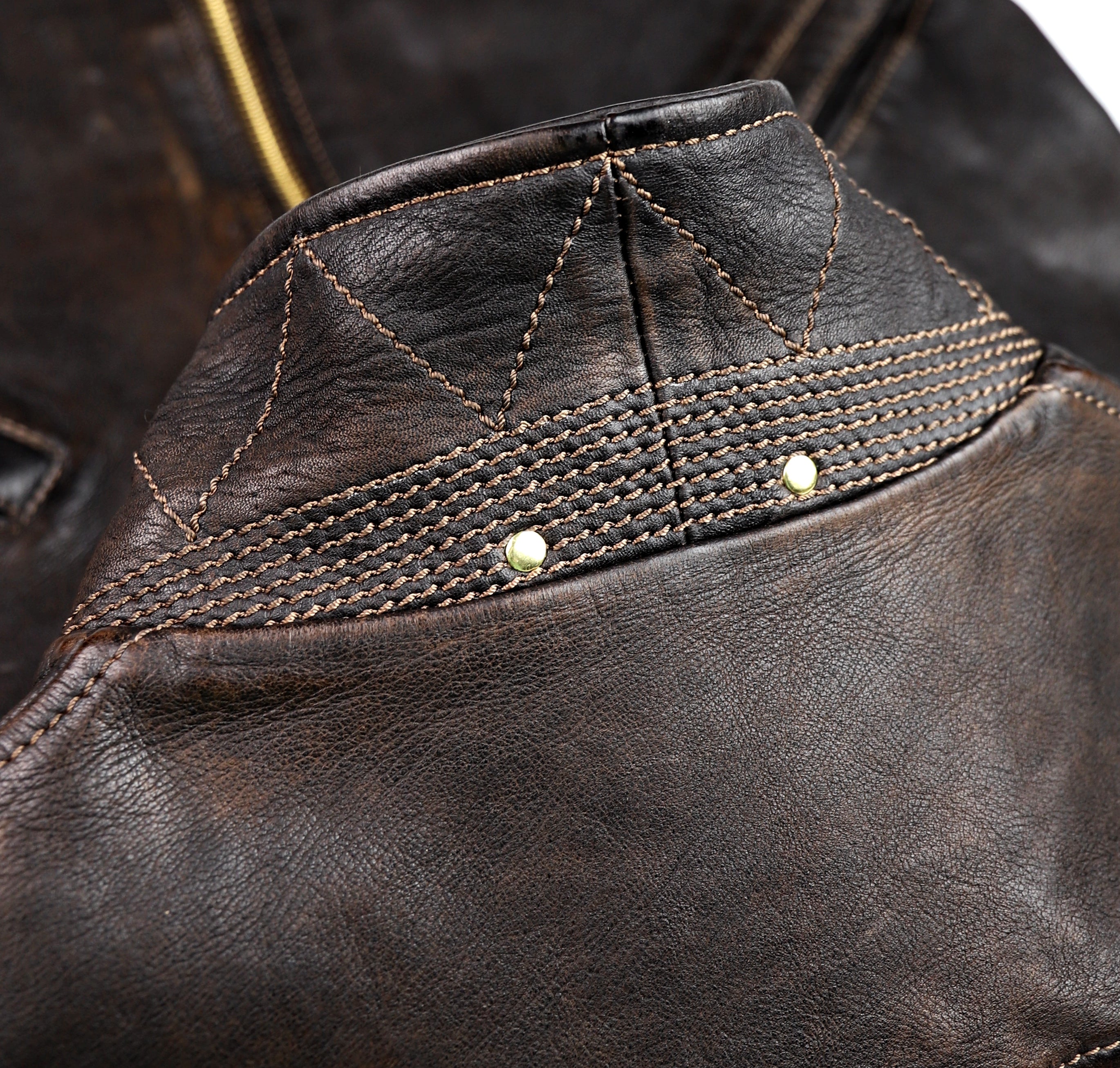 Thedi Memphis Jacket, size Large, Chestnut Bruciato Horsehide