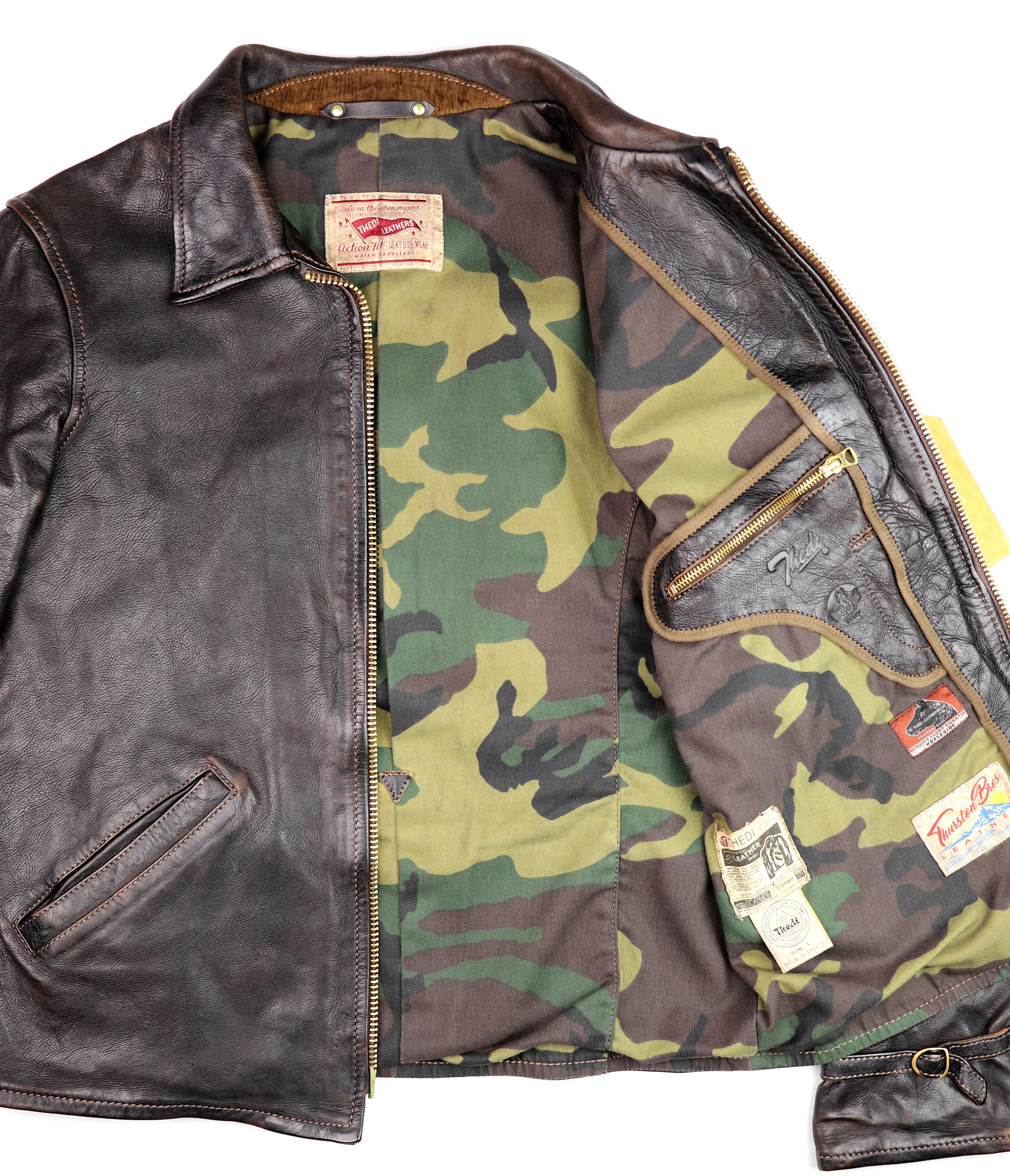 Thedi Memphis Jacket, size Large, Chestnut Bruciato Horsehide