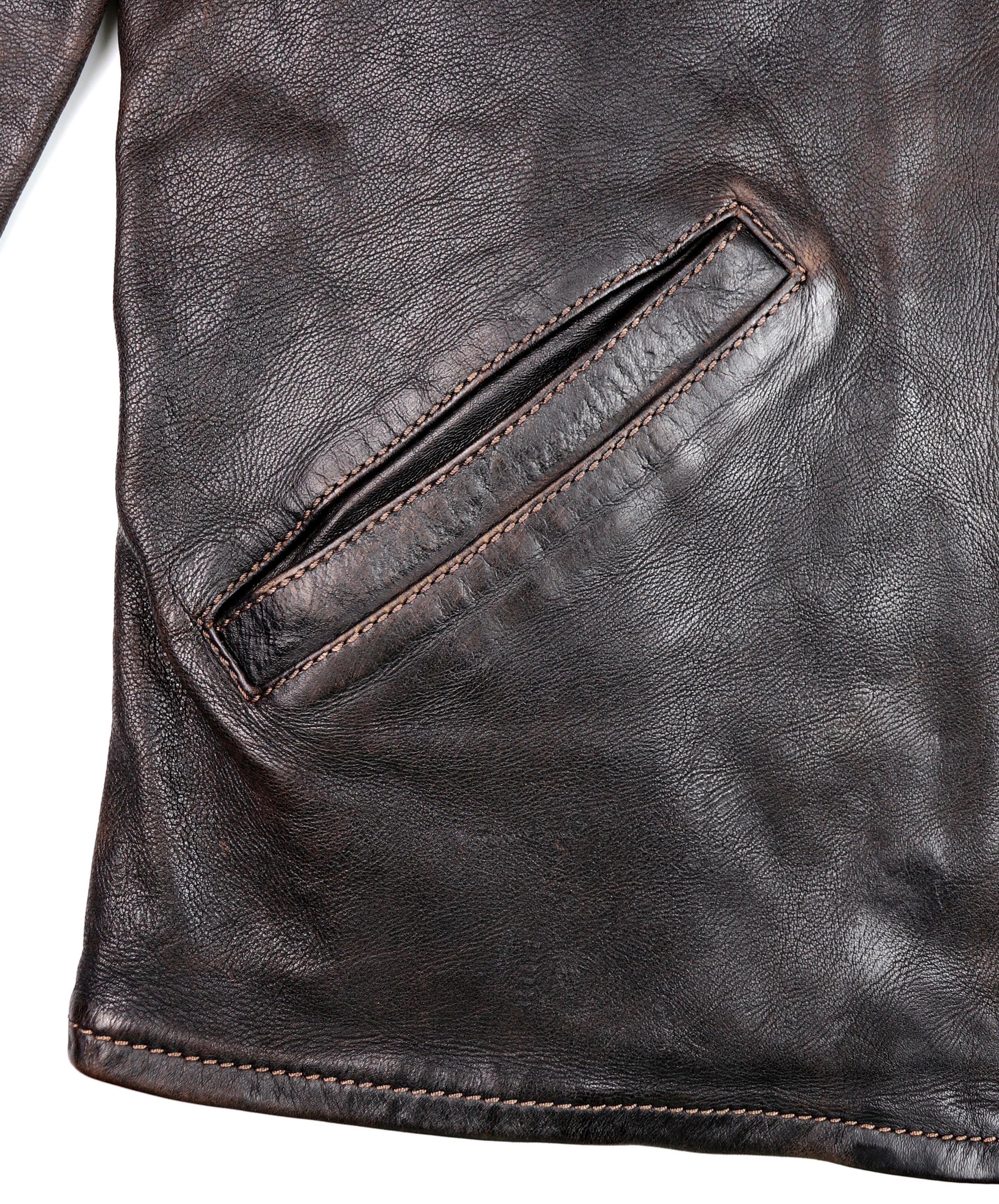 Thedi Memphis Jacket, size Large, Chestnut Bruciato Horsehide