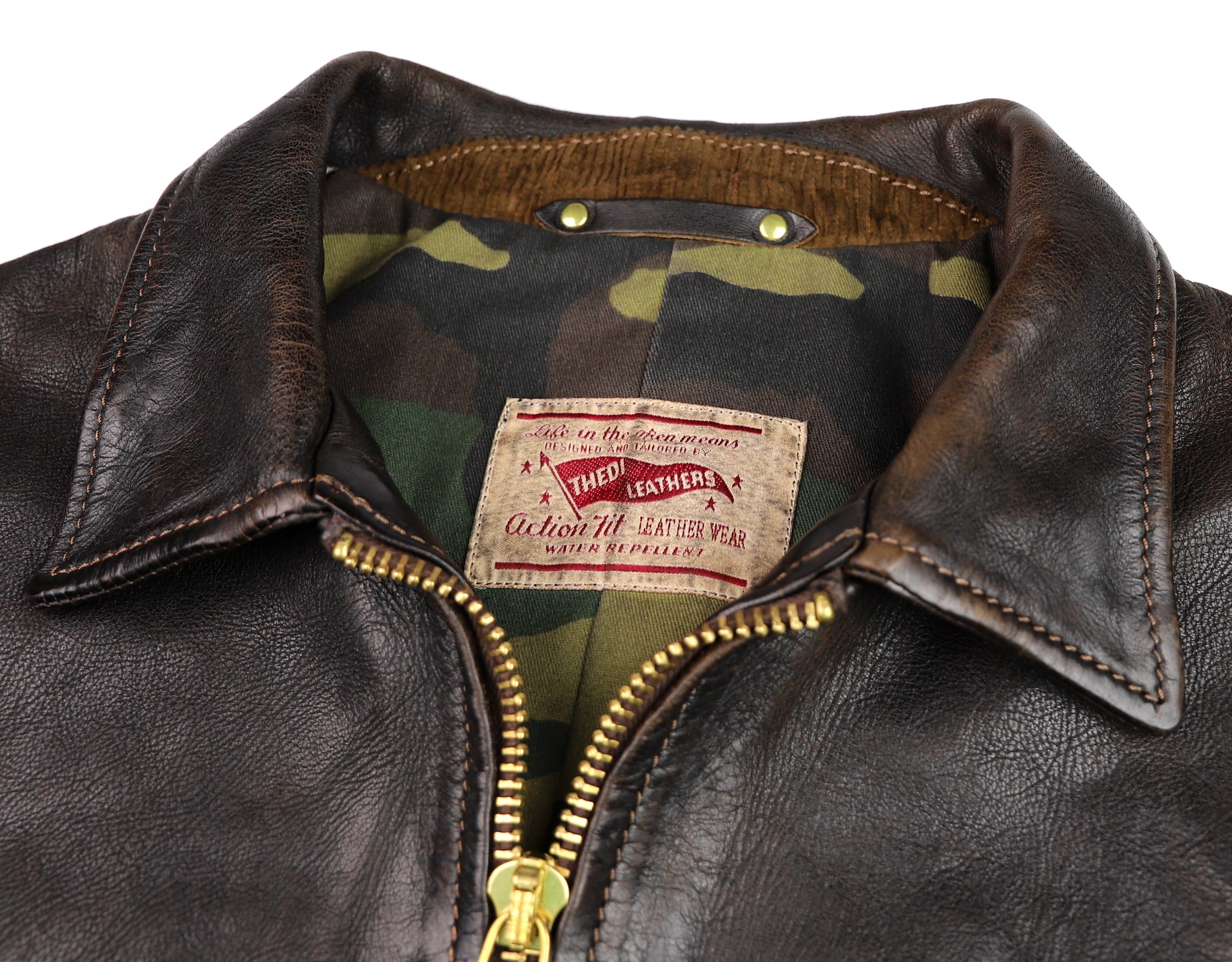 Thedi Memphis Jacket, size Large, Chestnut Bruciato Horsehide