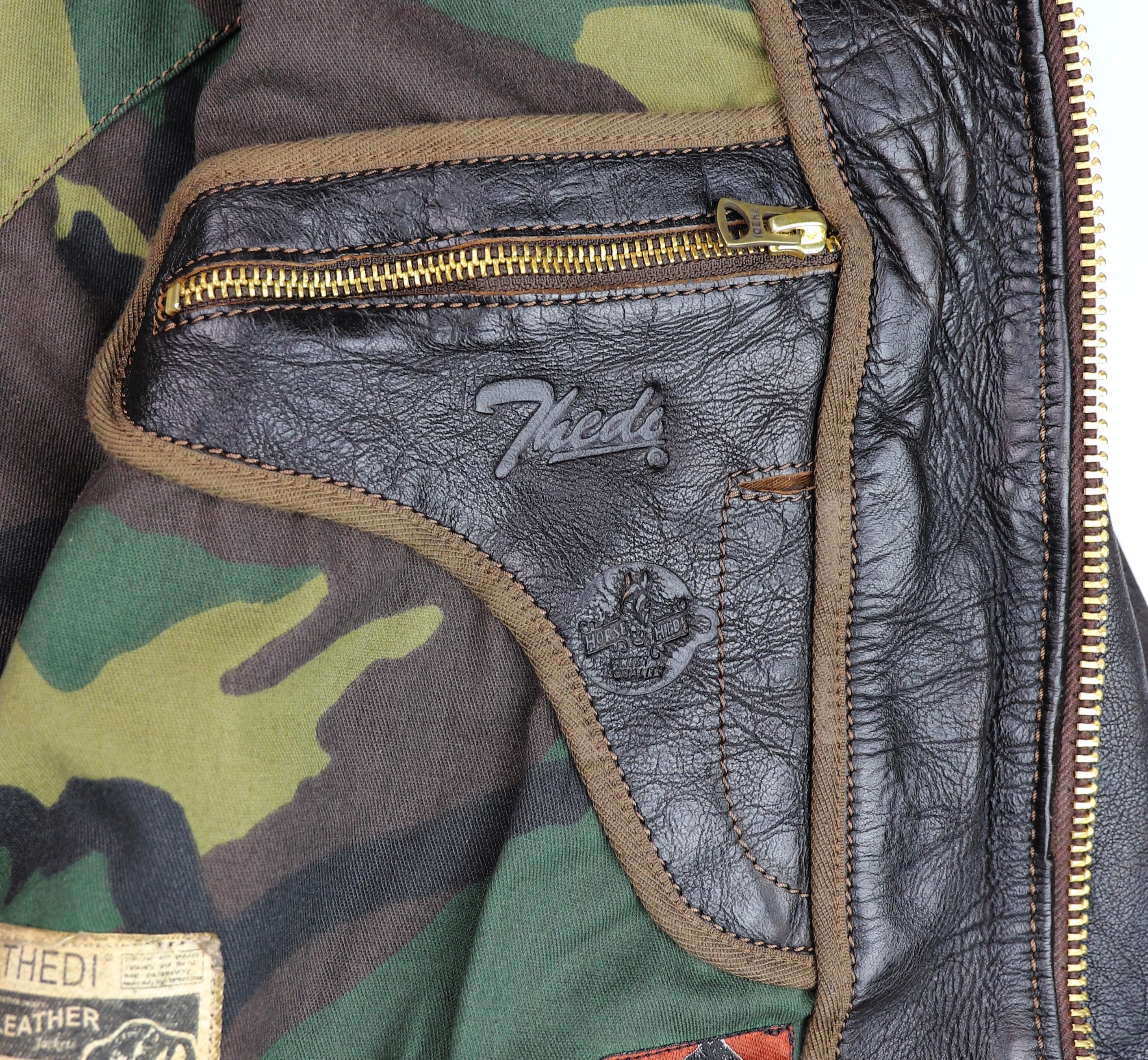 Thedi Memphis Jacket, size Medium, Chestnut Bruciato Horsehide