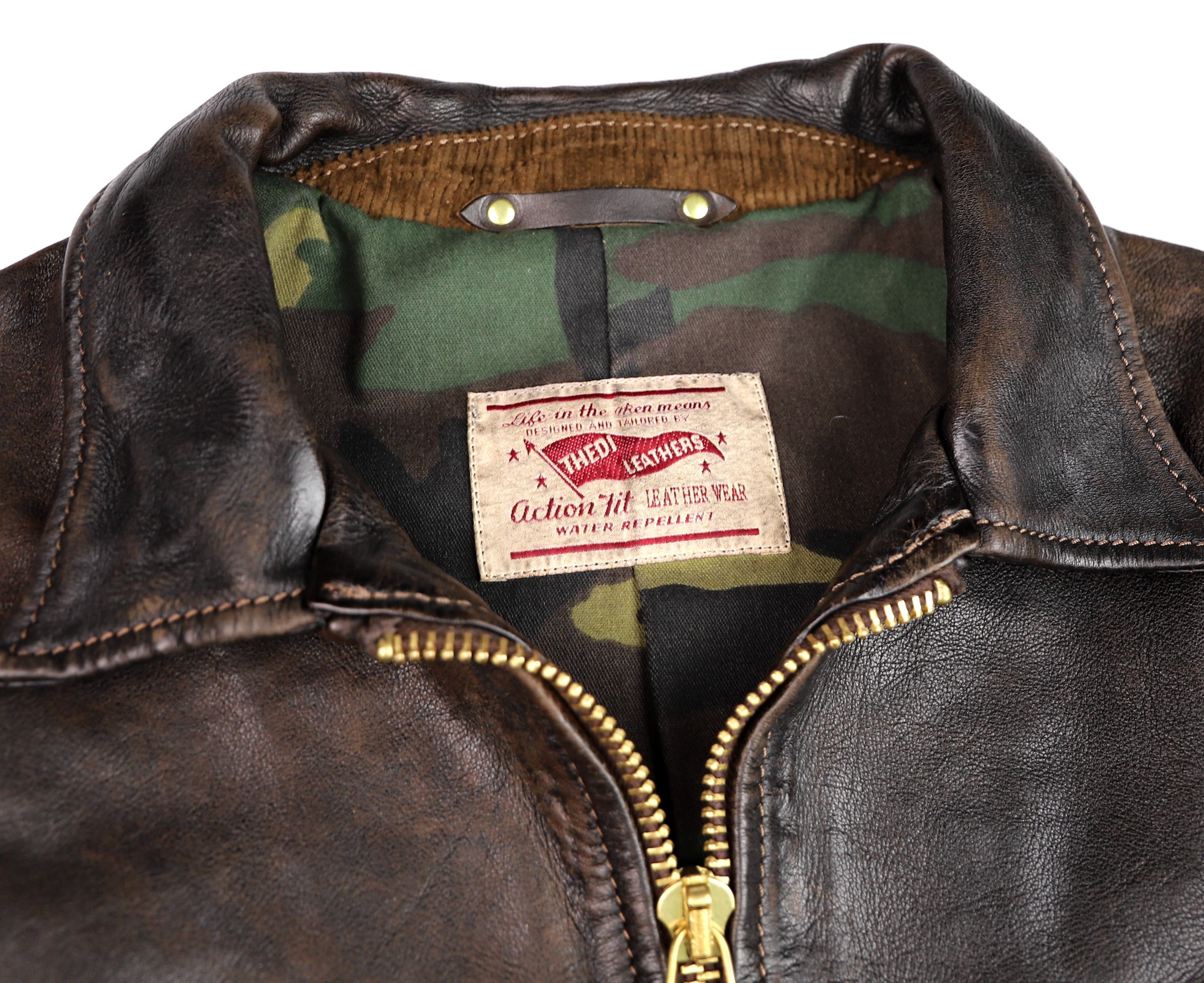 Thedi Memphis Jacket, size Medium, Chestnut Bruciato Horsehide