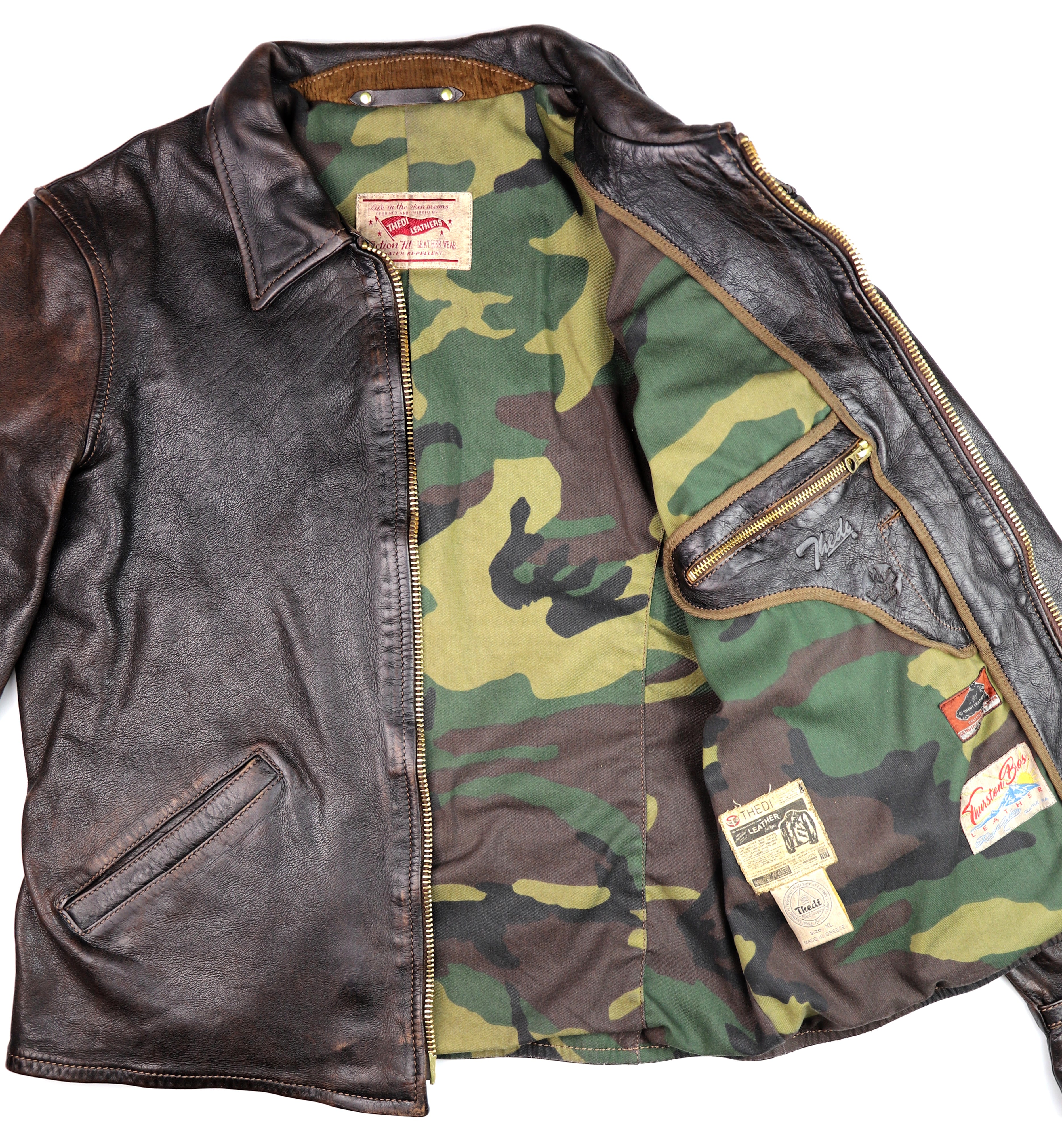 Thedi Memphis Jacket, size XL, Chestnut Bruciato Horsehide