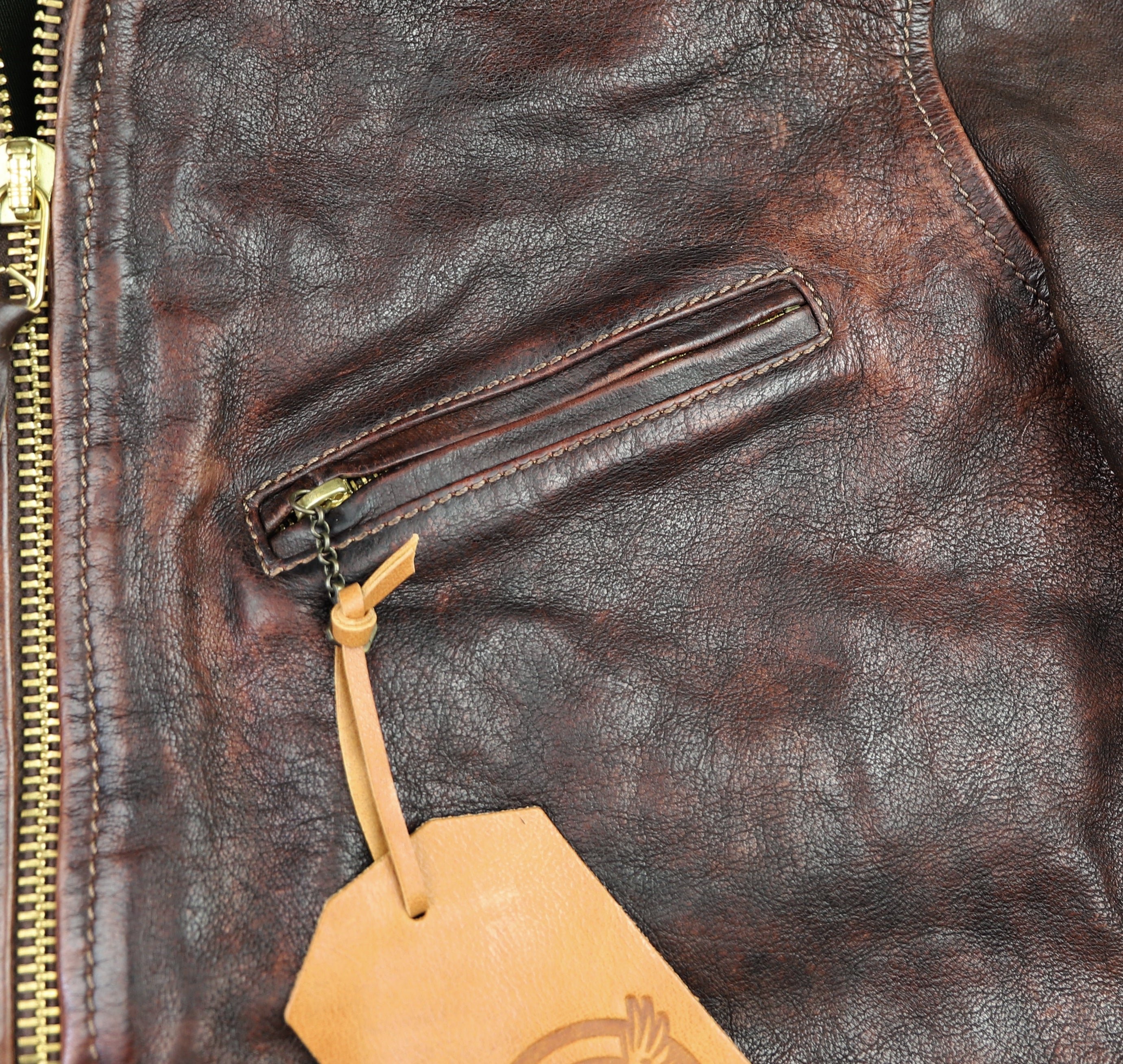 Thedi Memphis Half Belt, size 2XL, Hand Dyed Cocoa Toscano