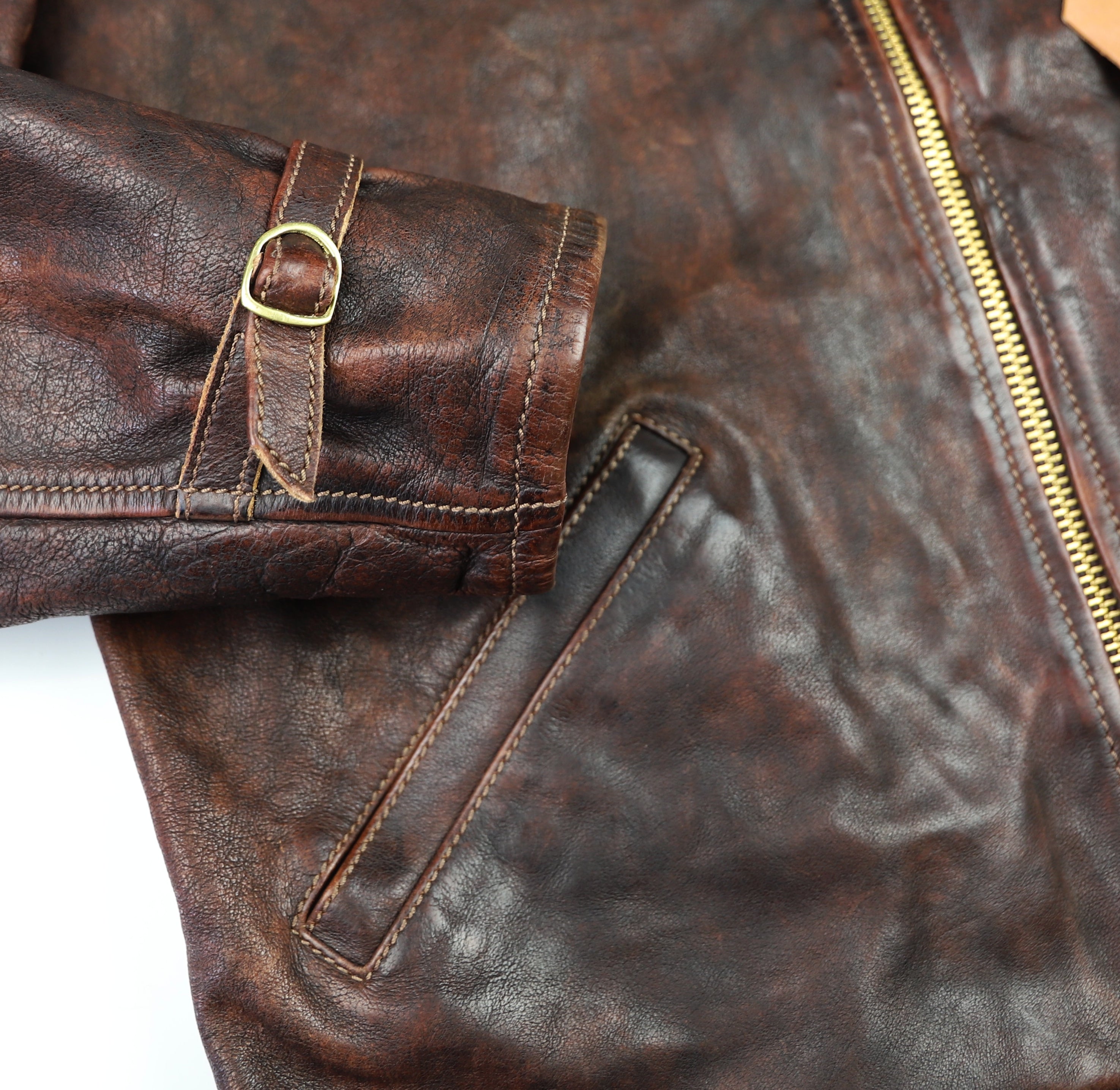 Thedi Memphis Half Belt, size 2XL, Hand Dyed Cocoa Toscano