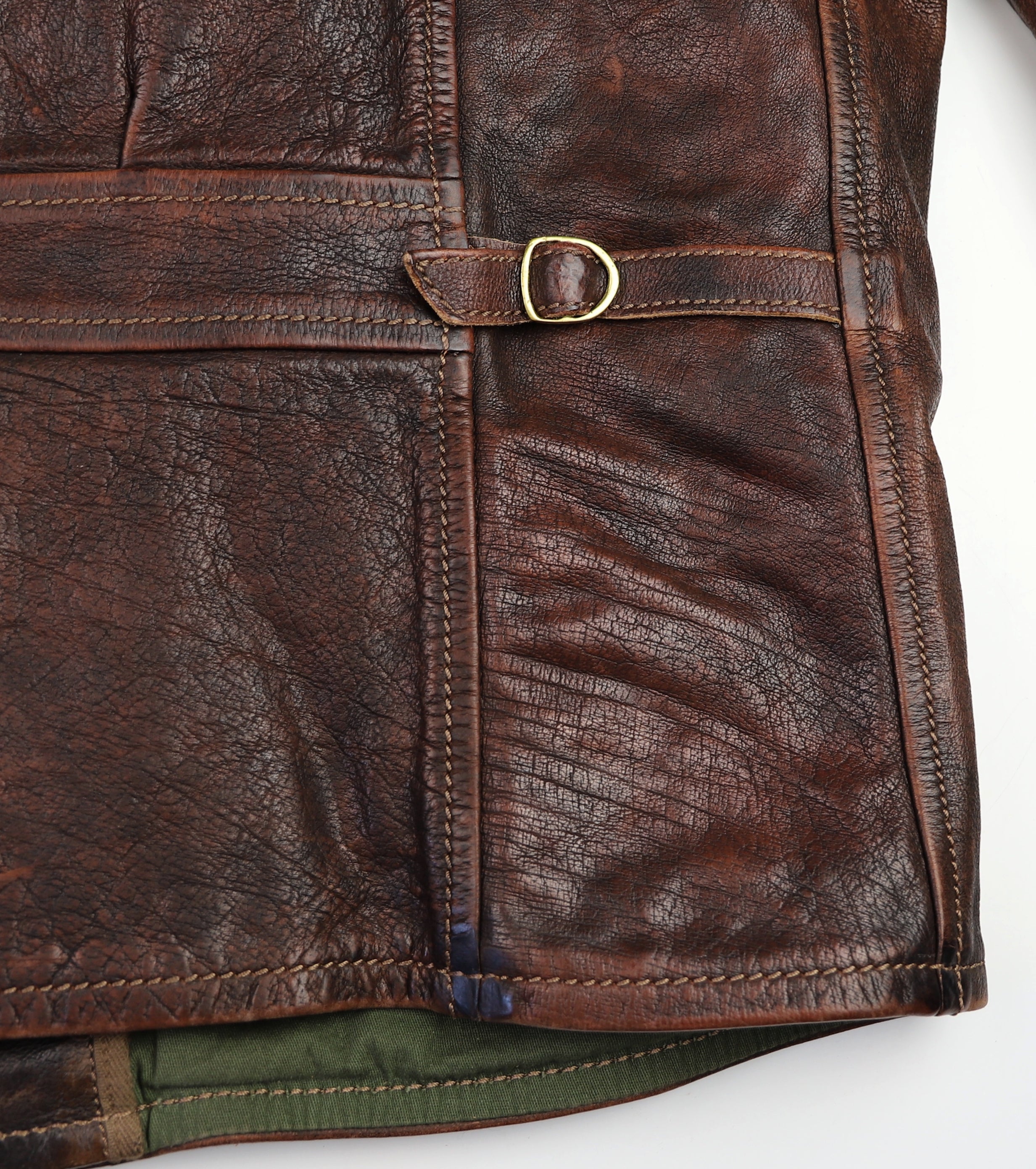 Thedi Memphis Half Belt, size 2XL, Hand Dyed Cocoa Toscano