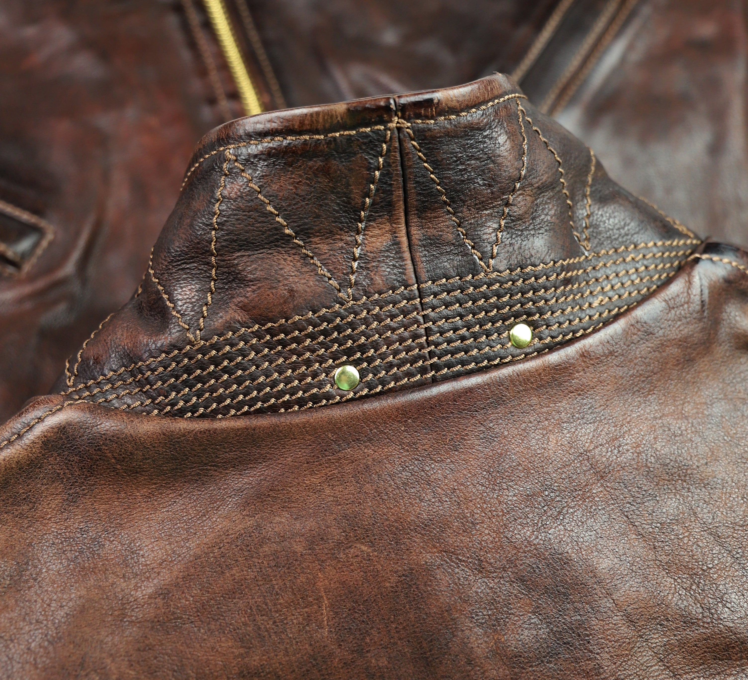 Thedi Memphis Half Belt, size 2XL, Hand Dyed Cocoa Toscano Buffalo