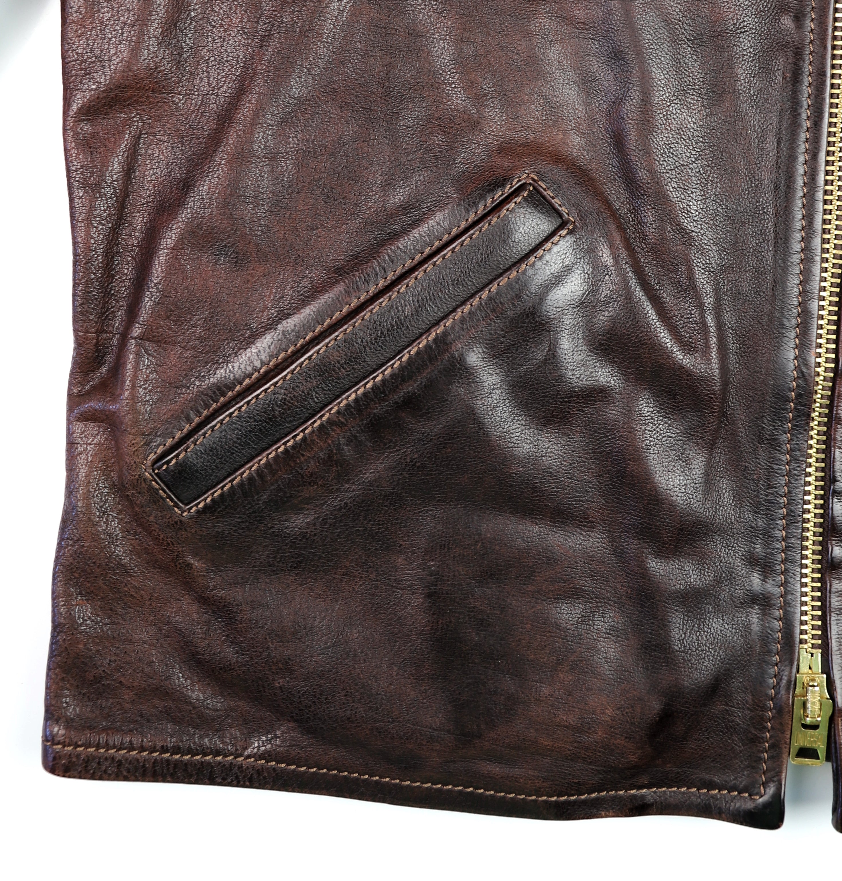 Thedi Memphis Half Belt, size 2XL, Hand Dyed Cocoa Toscano Buffalo