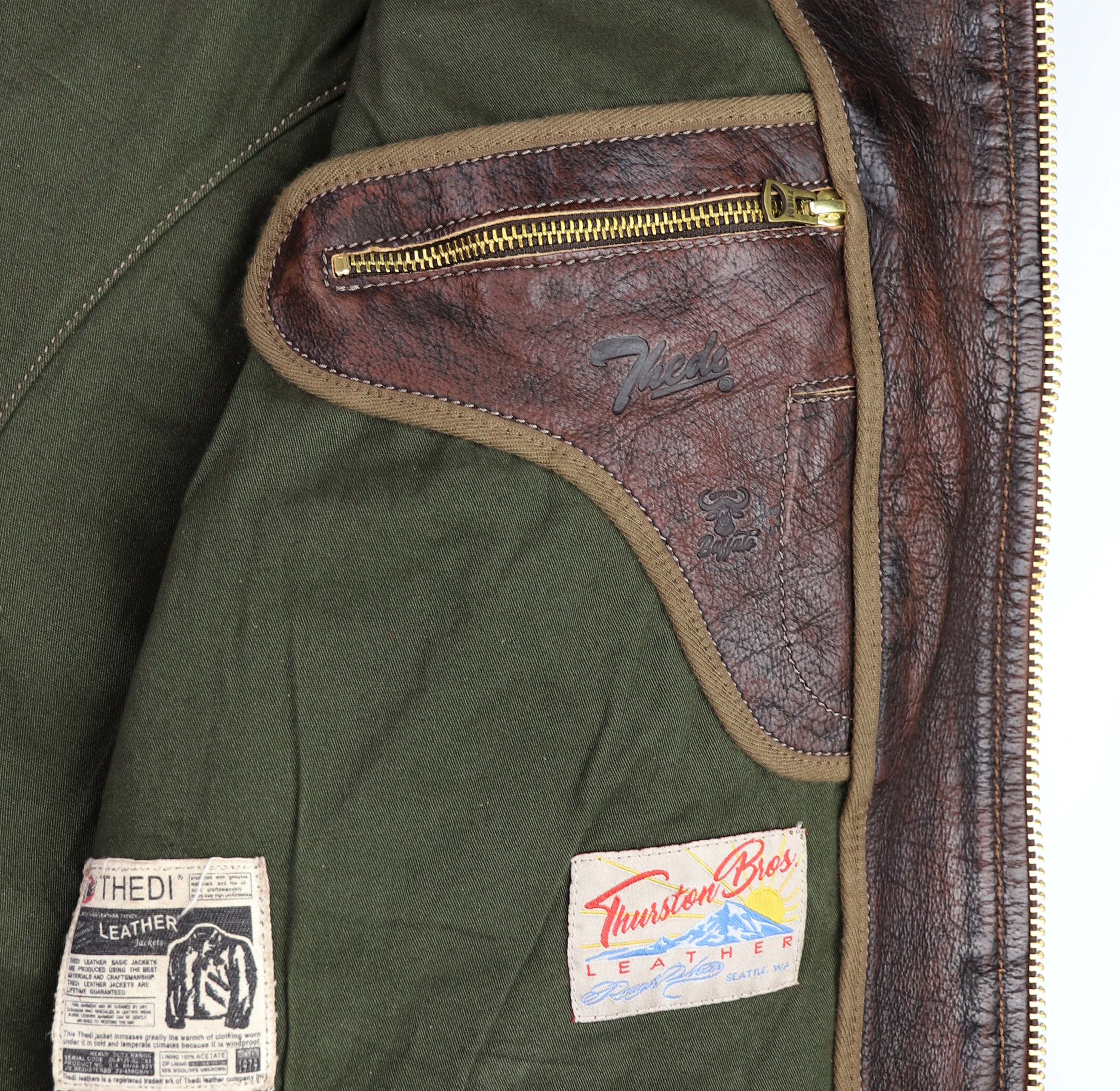 Thedi Memphis Half Belt, size 2XL, Hand Dyed Cocoa Toscano Buffalo