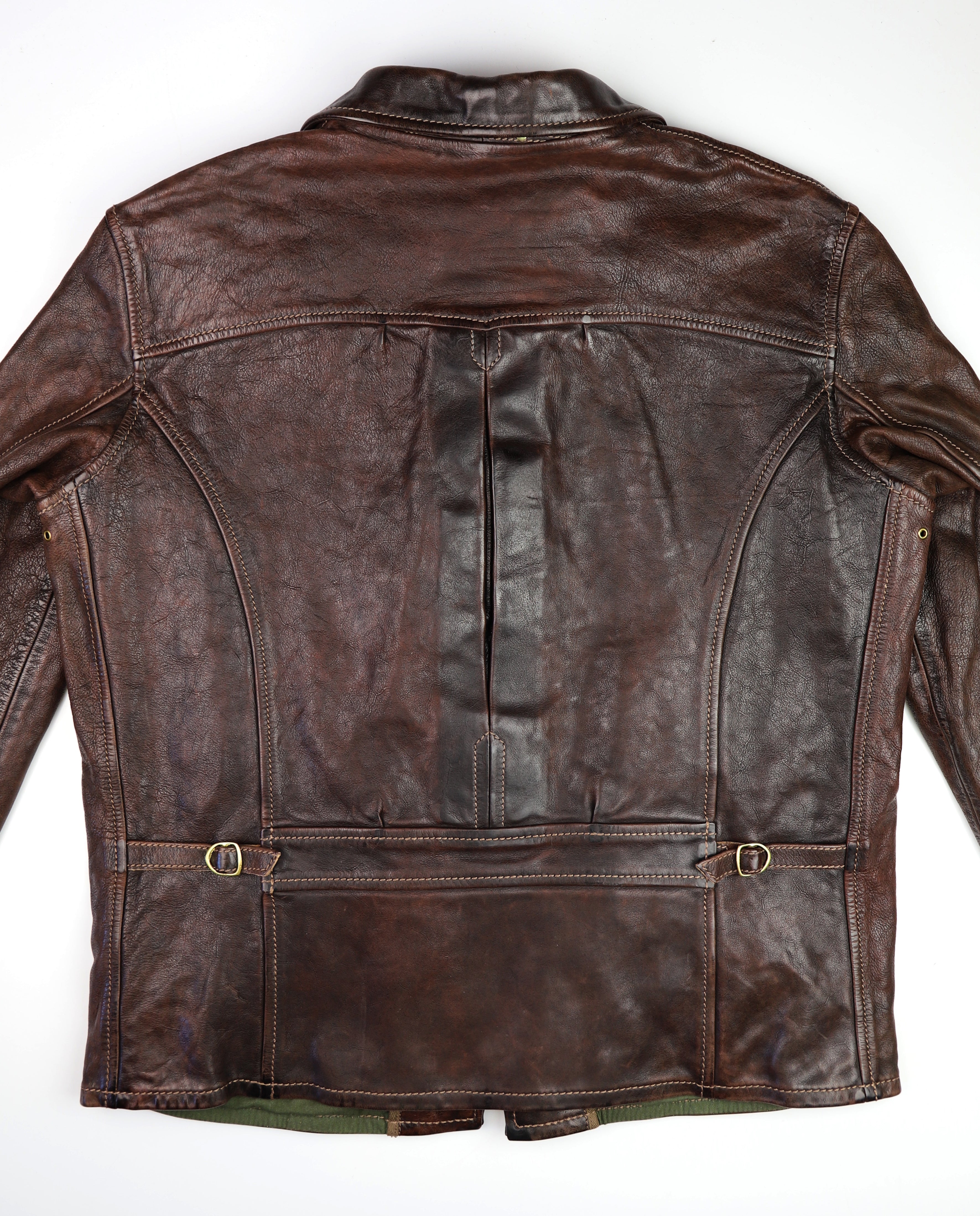 Thedi Memphis Half Belt, size 2XL, Hand Dyed Cocoa Toscano Buffalo