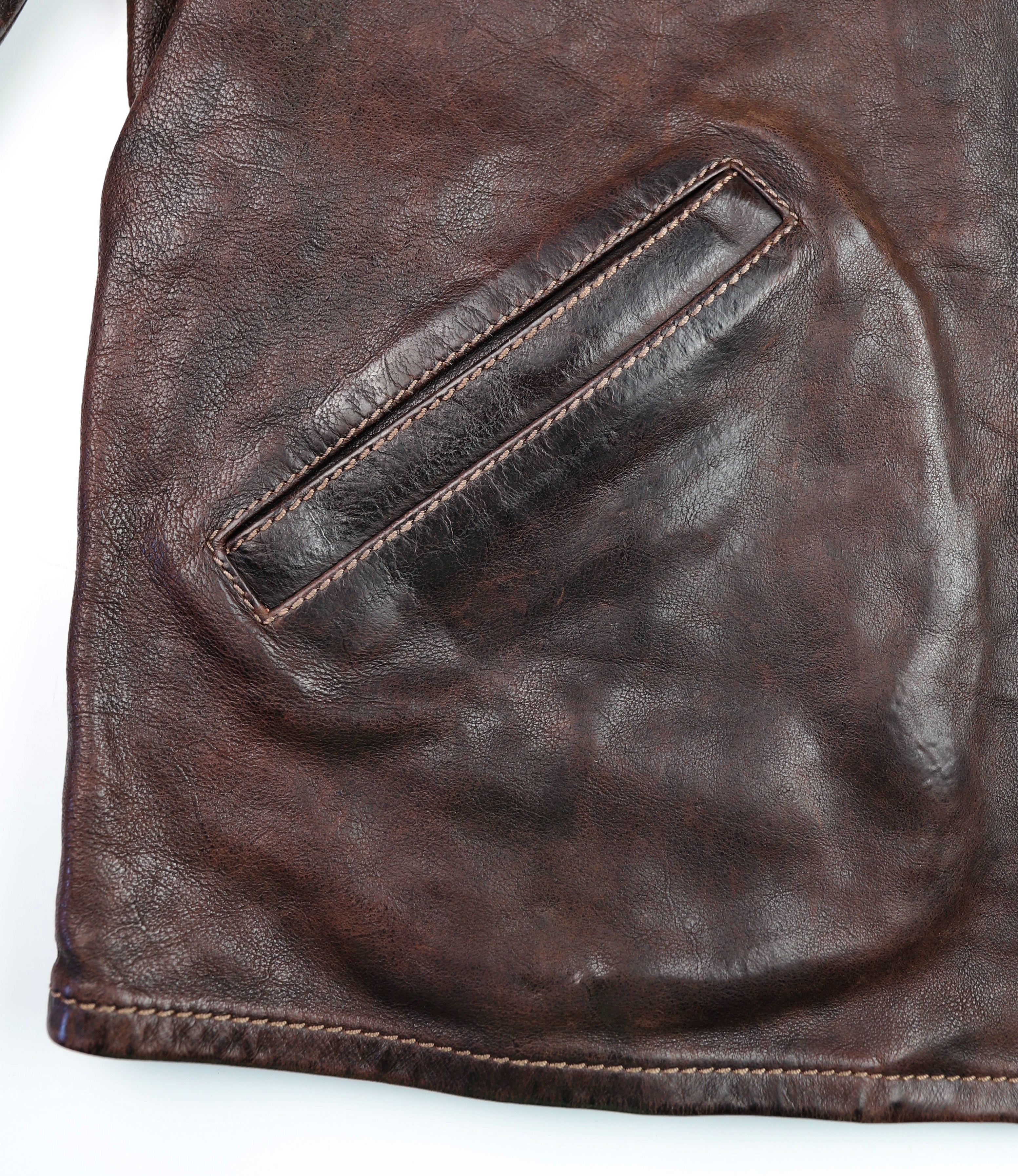 Thedi Memphis Half Belt, size 2XL, Hand Dyed Cocoa Toscano Buffalo