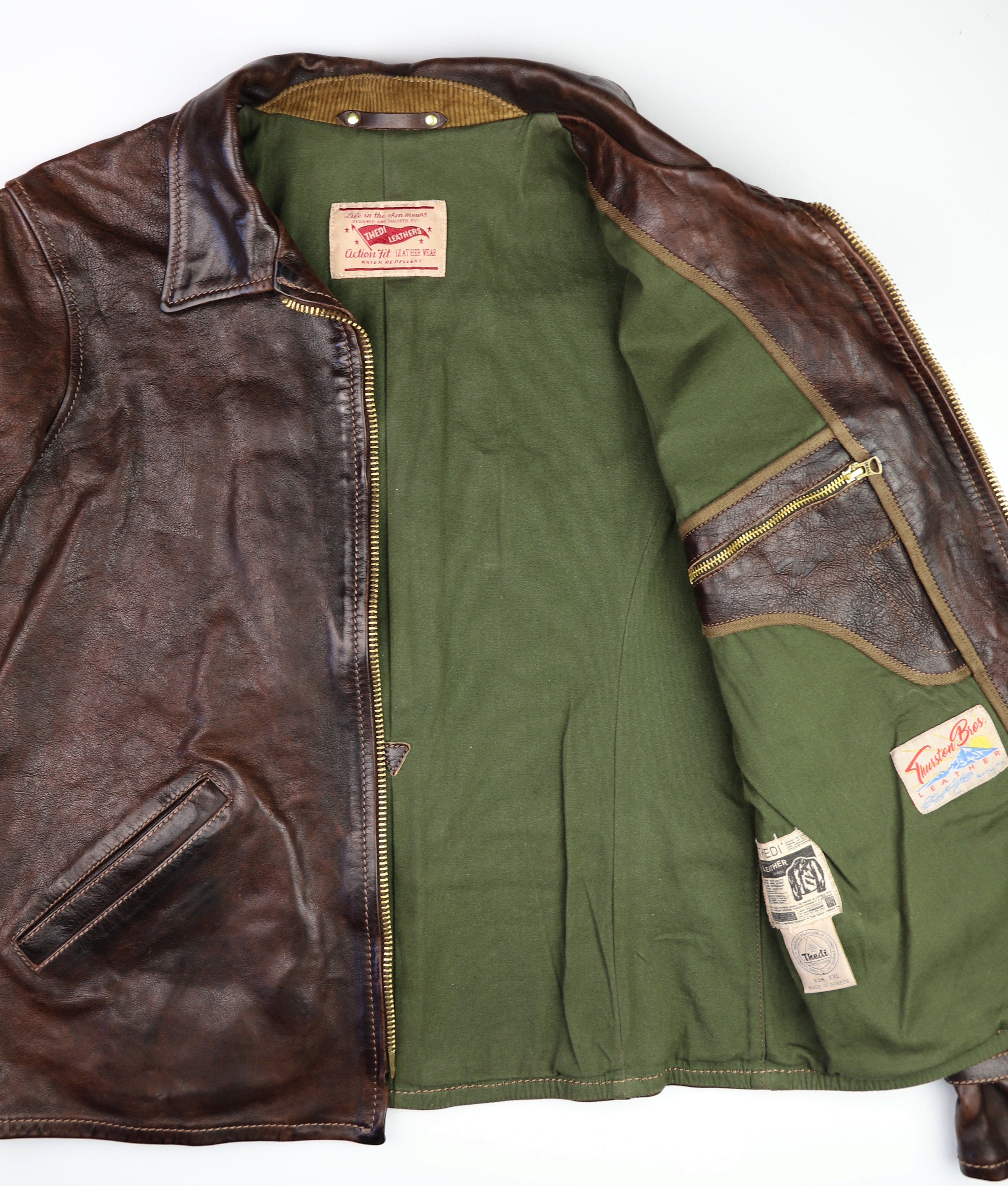 Thedi Memphis Half Belt, size 2XL, Hand Dyed Cocoa Toscano Buffalo