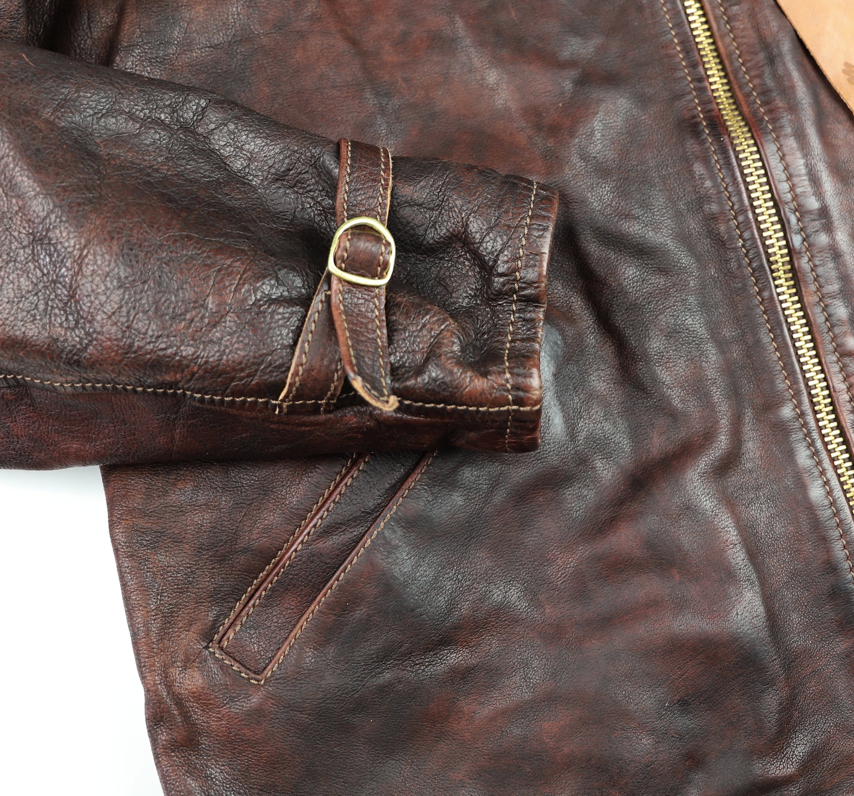 Thedi Memphis Half Belt, size 3XL, Hand Dyed Cocoa Toscano